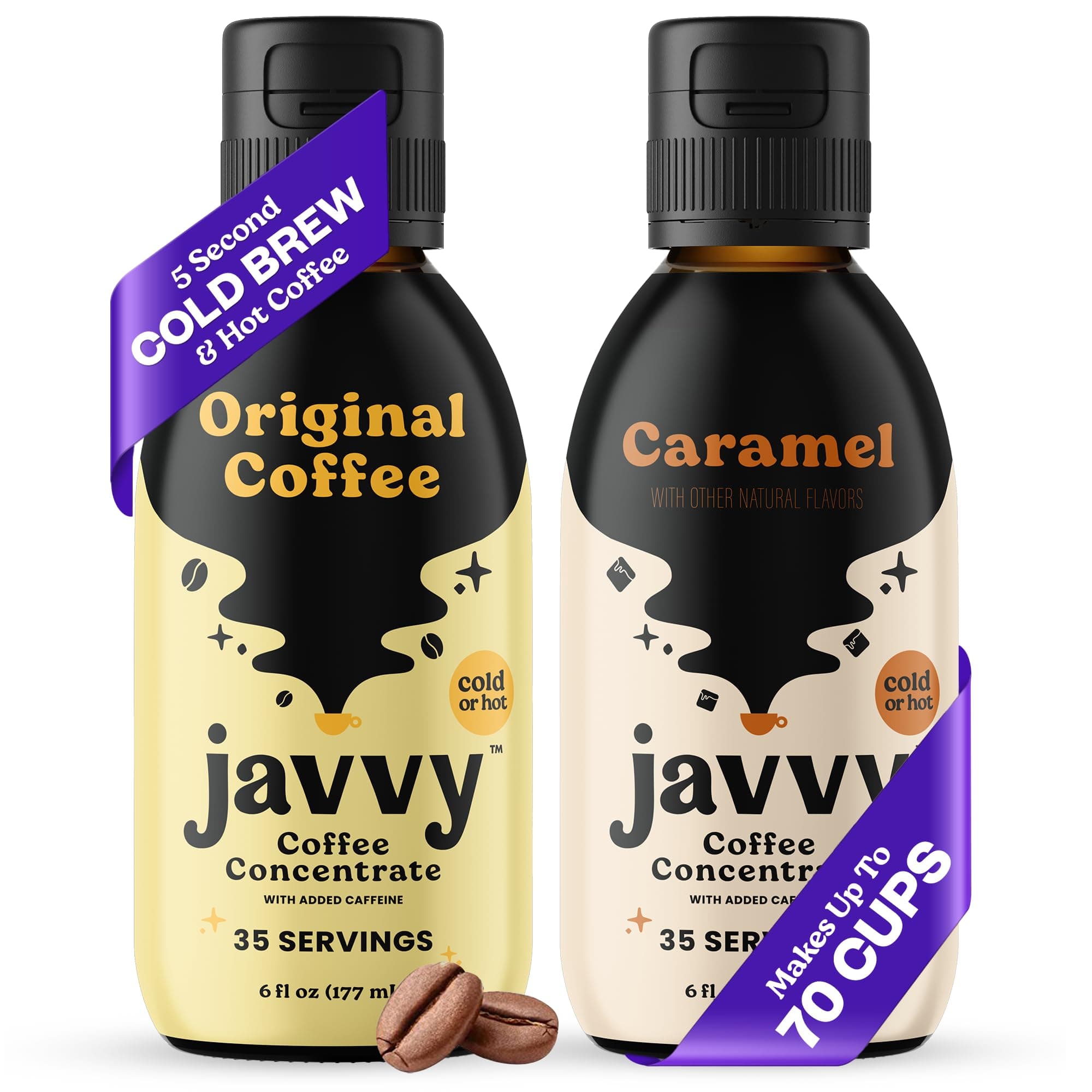 Coffee Concentrate Bundles - Cold Brew Coffee, Perfect for Hot or Iced Instant Coffees, Hot Drinks, Cold Brew Concentrate - Original & Caramel