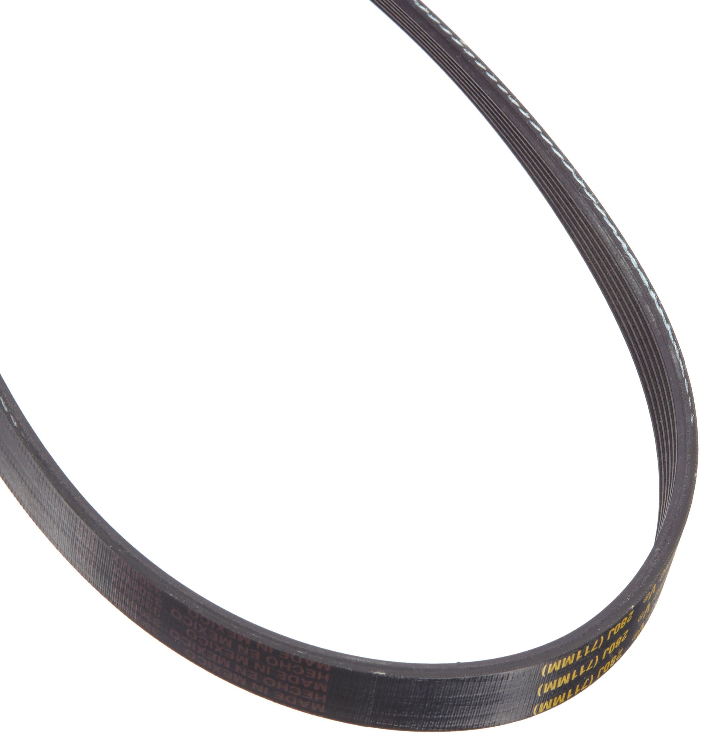 Gates 280J6 Micro-V Belt, J Section, 280J Size, 28" Length, 4/7" Width, 6 Rib