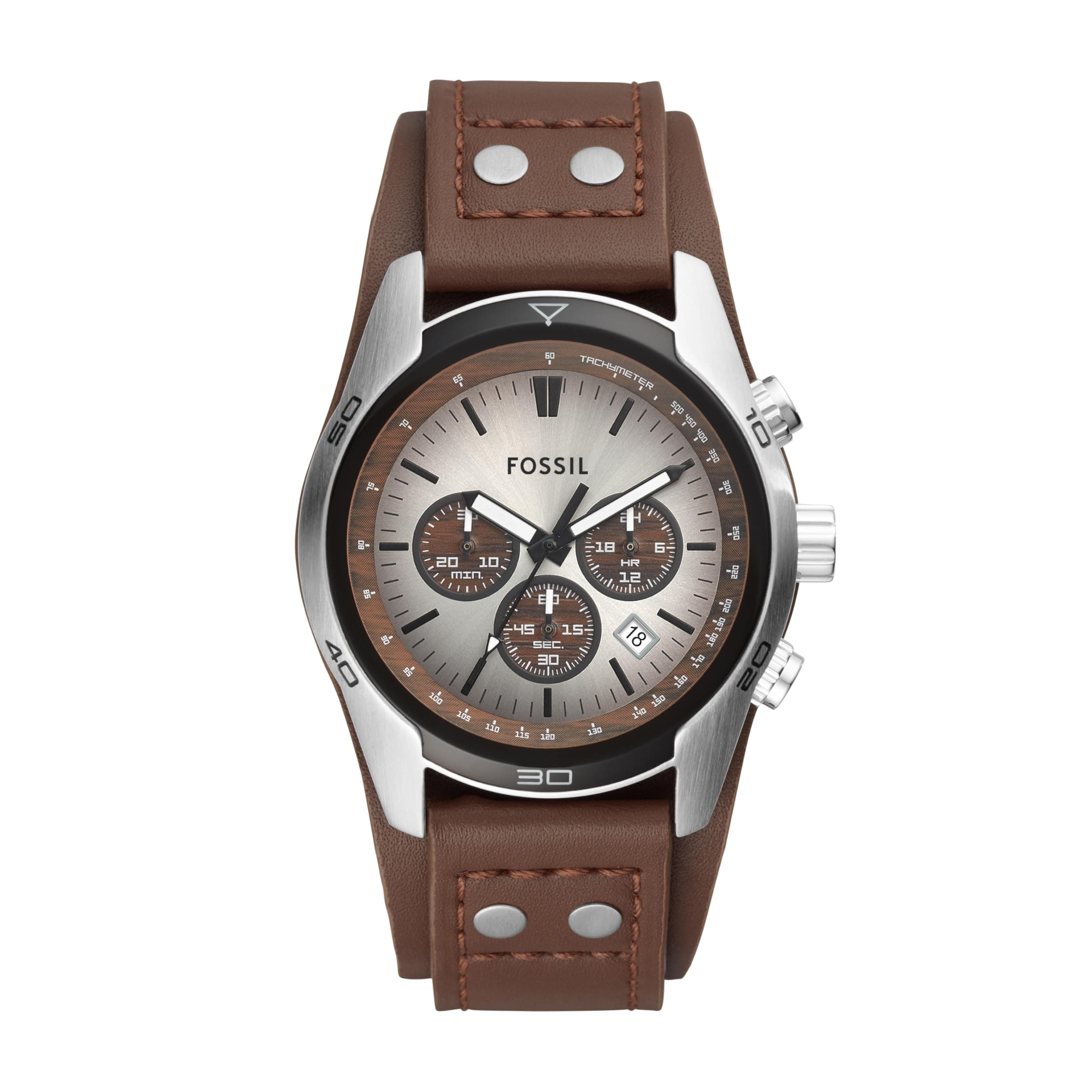 Men's Watch, Coachman Quartz Stainless Steel and Chronograph Leather Watch for Men