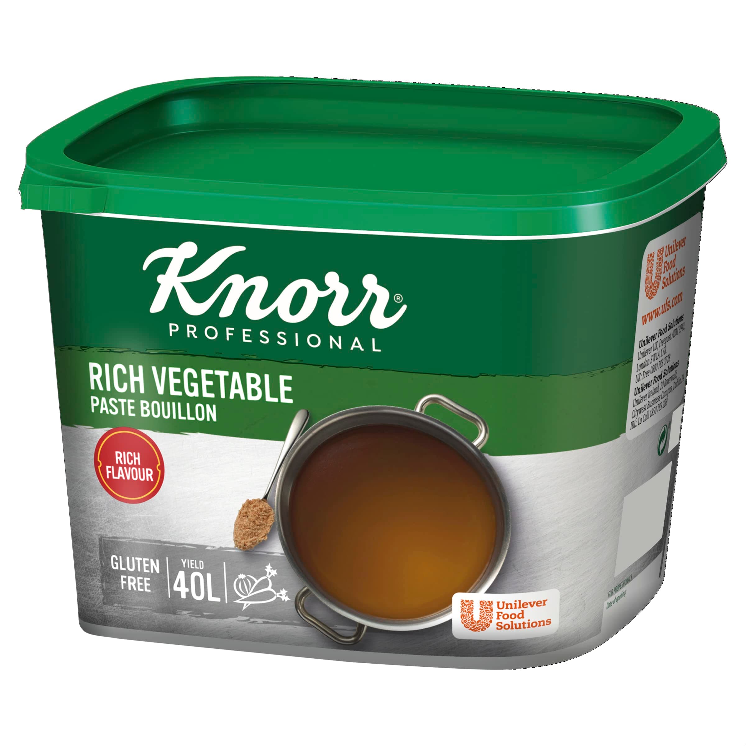 Knorr Professional Rich Vegetable Paste Bouillon, Savoury Vegetable Base for Soups, Stocks and Broths, 1 kg
