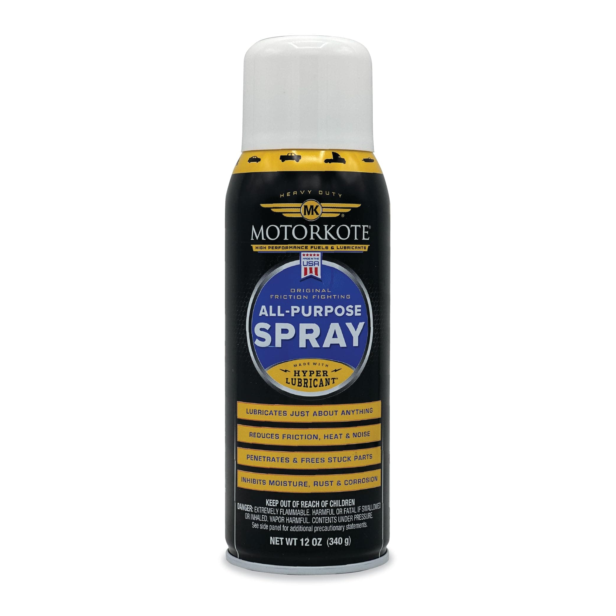 MotorKote All Purpose Spray Lubricant | Penetrates, Lubricates & Protects Metal Surfaces | 12 oz., Single