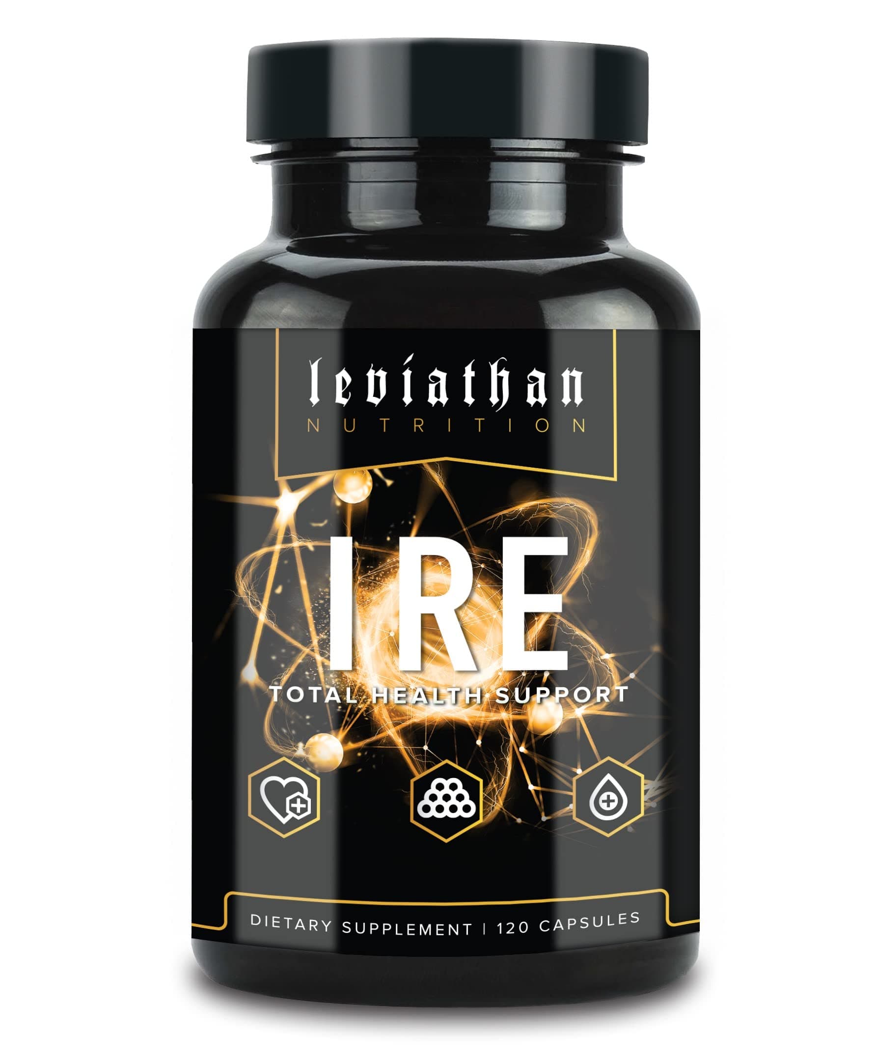 Leviathan IRE Complete Health Support - Overall Health & AntiOxidant Support with Longvida® Optimized Turmeric Curcumin, Grape Seed, Berberine, Arjuna, and Resveratrol