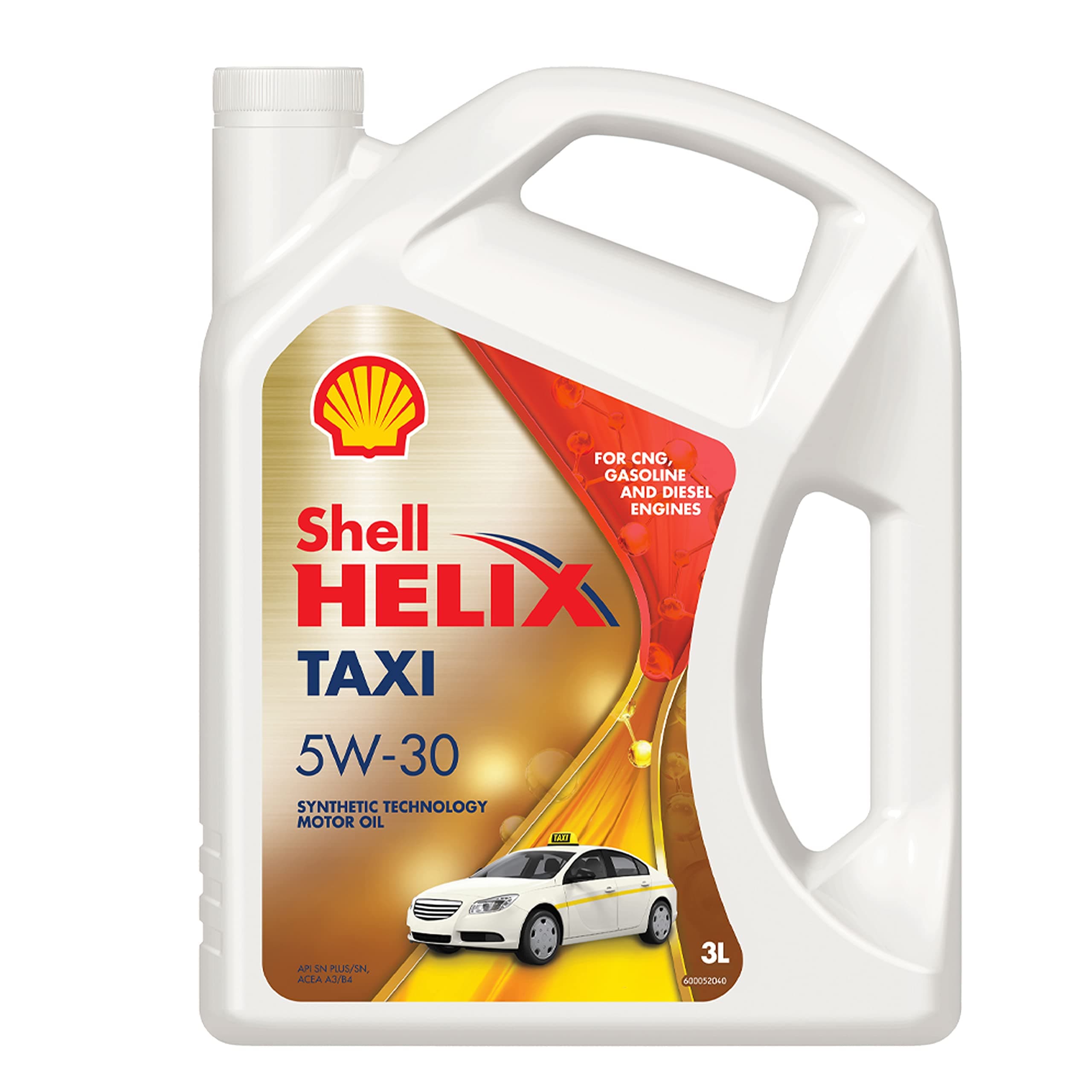 Helix Taxi 5W-30 API SN Plus Synthetic Technology Engine Oil for Petrol, Diesel & CNG Cars (3 L)