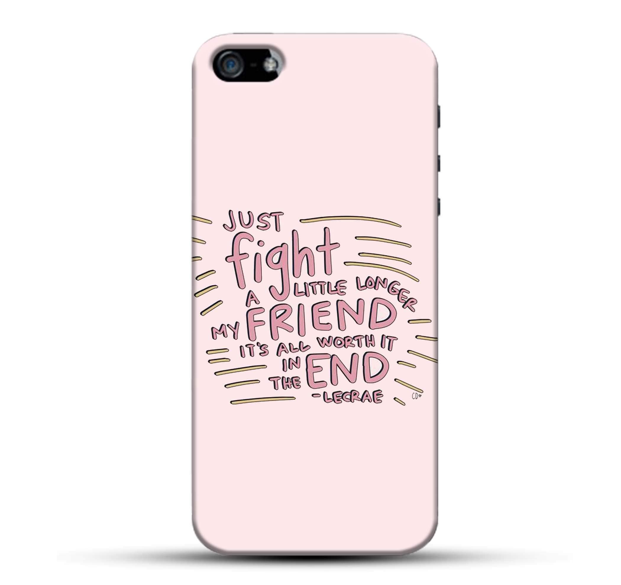 Outlouders Funky Fight Friend End Pink Background Designer Printed Hard Back Case and Cover for Apple iPhone 5 / 5s / Se
