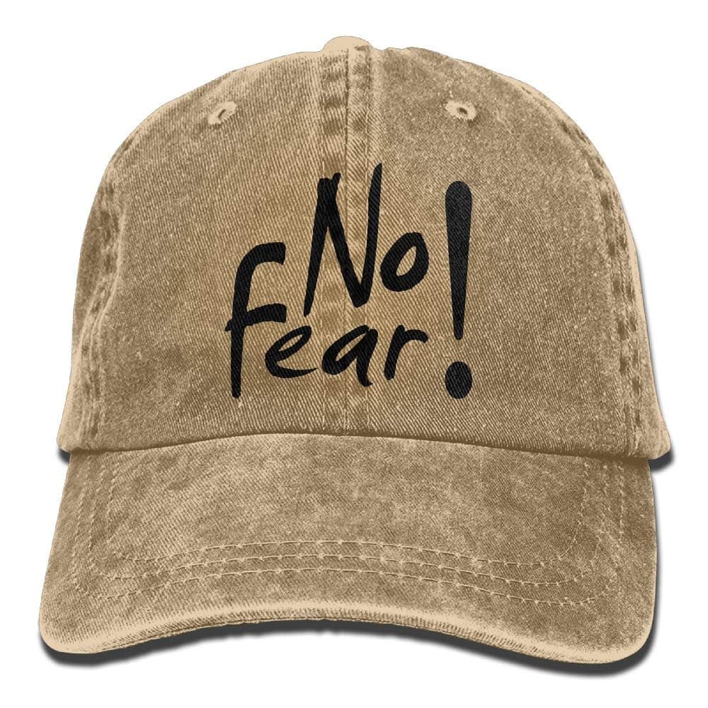 Unisex Cowboy Baseball Caps No Fear No Dread Adjustable Washed Sport Denim Cap