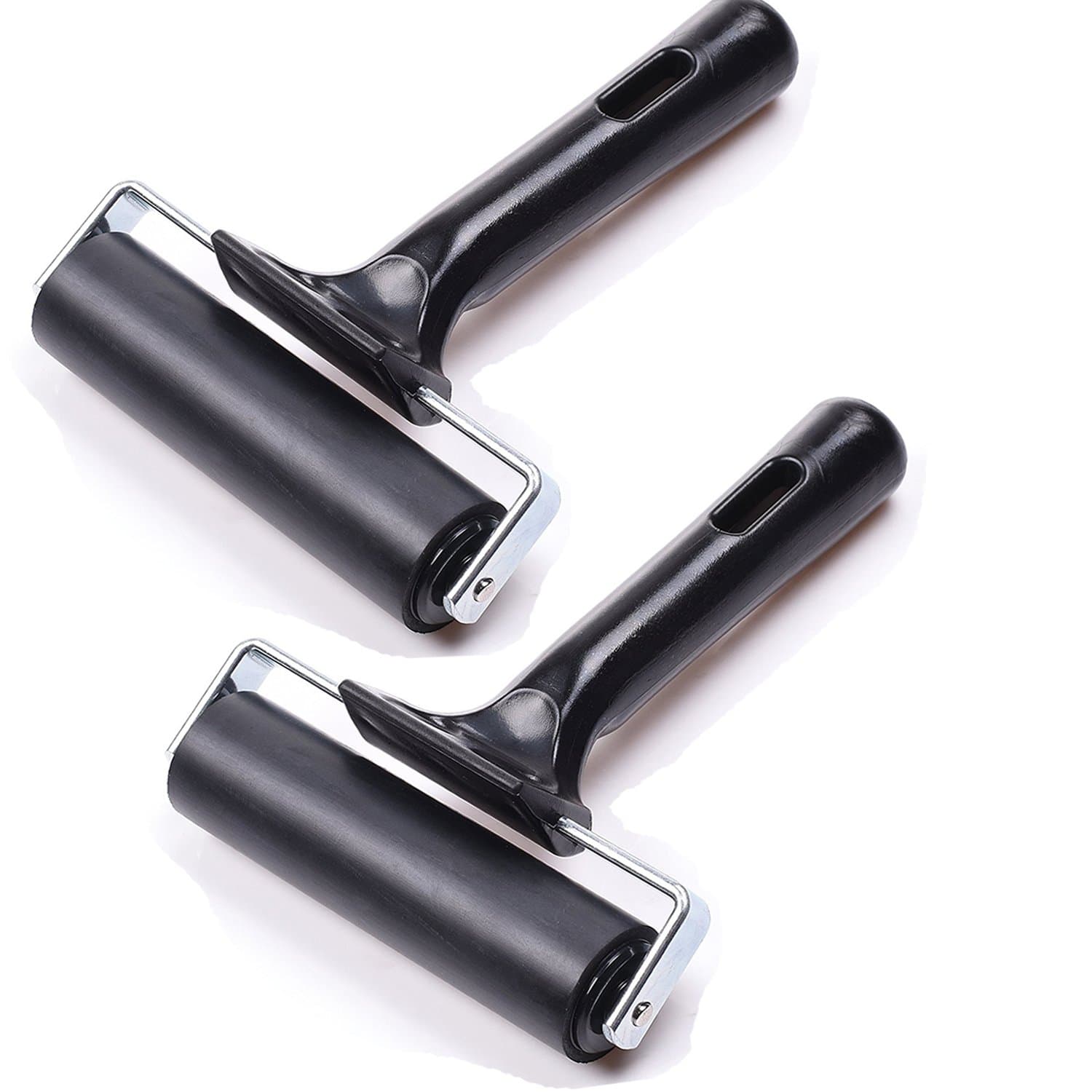 USUNQE Pack of 2 Rubber Brayer, Ideal for Printing, Inking, or Stamping Application, 4 Inches