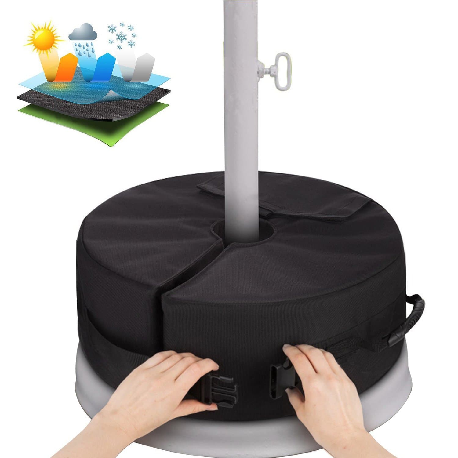 Umbrella Base Weight Bag Weather and UV Resistant Sand Bags up to 85 Ponds of Sand Fits Any Offset Outdoor Patio Umbrella Stand