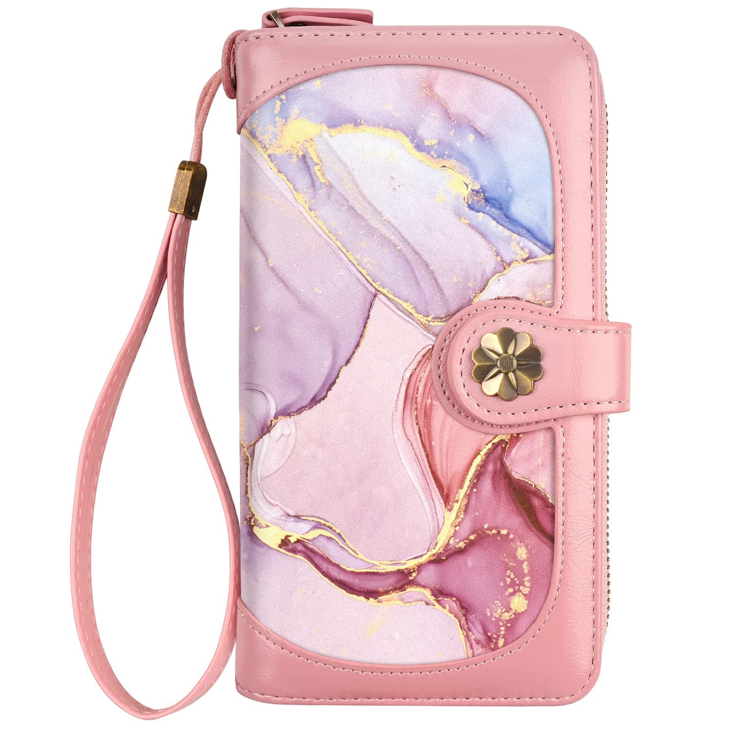 Wallets for Women Multi Card Holder Wallet Clutch Wallet Card Holder Organizer Ladies Purse with Wrist strap Purse