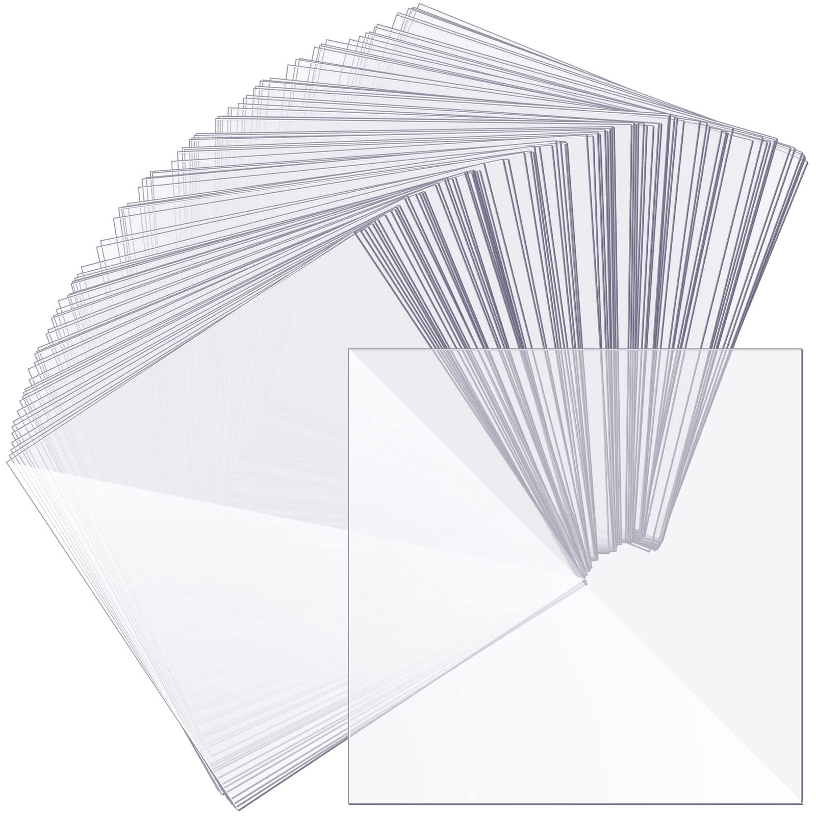 WILLBOND 200 Pcs Curing Film Squares Plastic Tabs 2 Inch Windshield Glass Repair Tool Windshield Mirror Crack Scratch Repair Curing Film for Chips Bulls Eyes Star Shaped