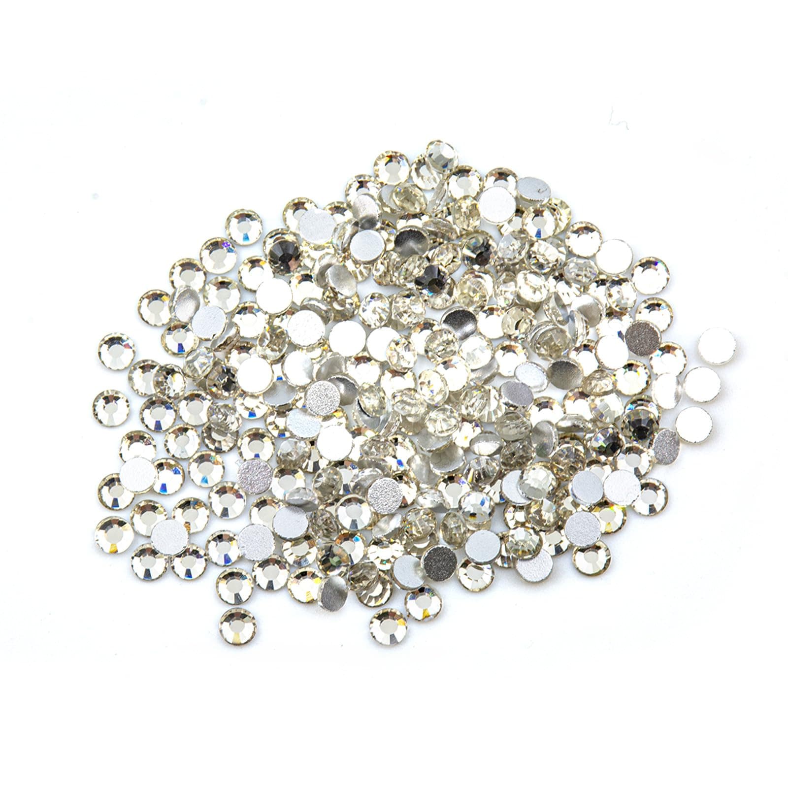 720 Pcs Silver Gems for Clothes and Crafting, Silver Rhinestones for Clothes, Gemstones for Crafts, Crystal Flat Back Rhinestones for Craft Wedding Decorations
