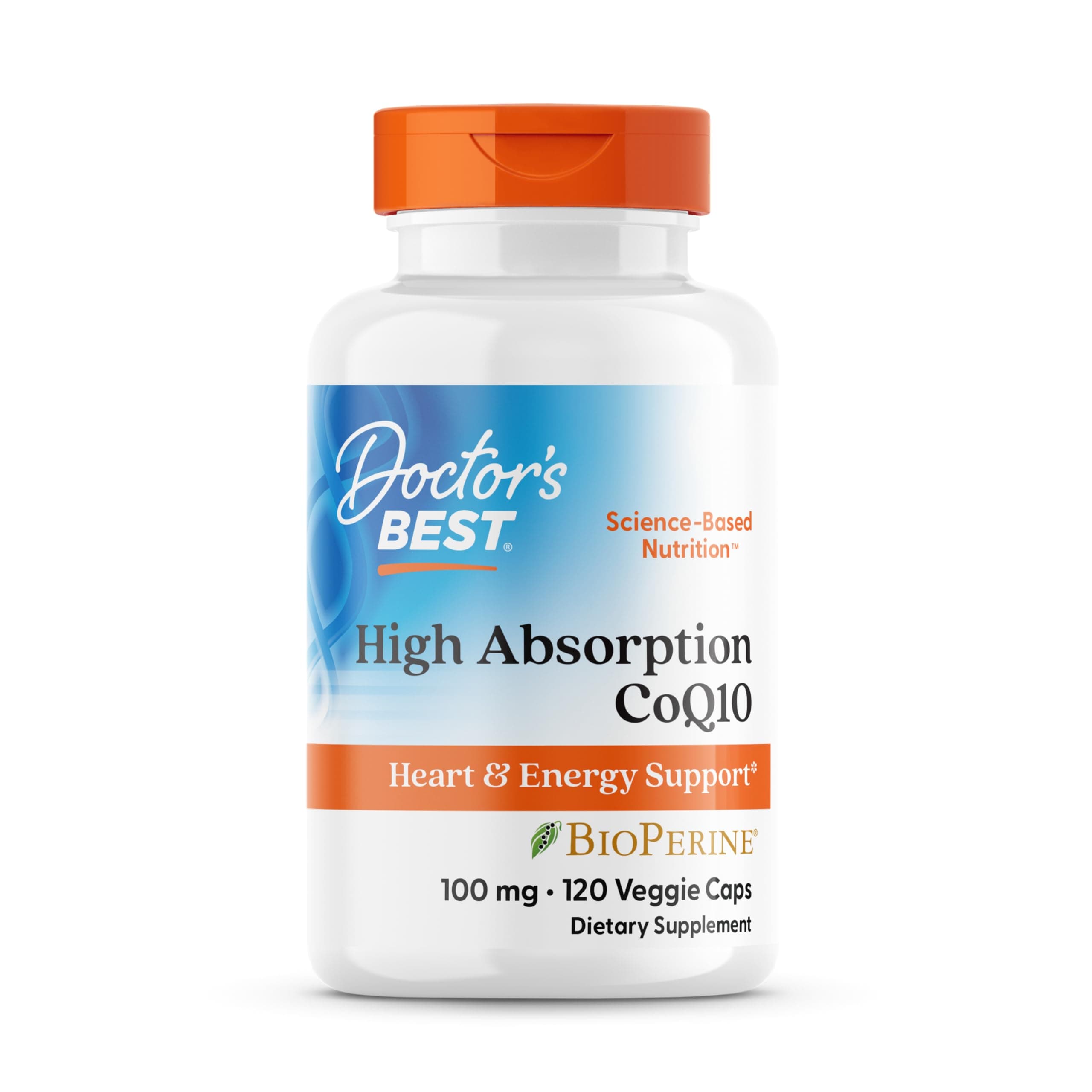 Doctor's Best High Absorption CoQ10 with Bioperine, 100 mg (120 Veggie Caps)