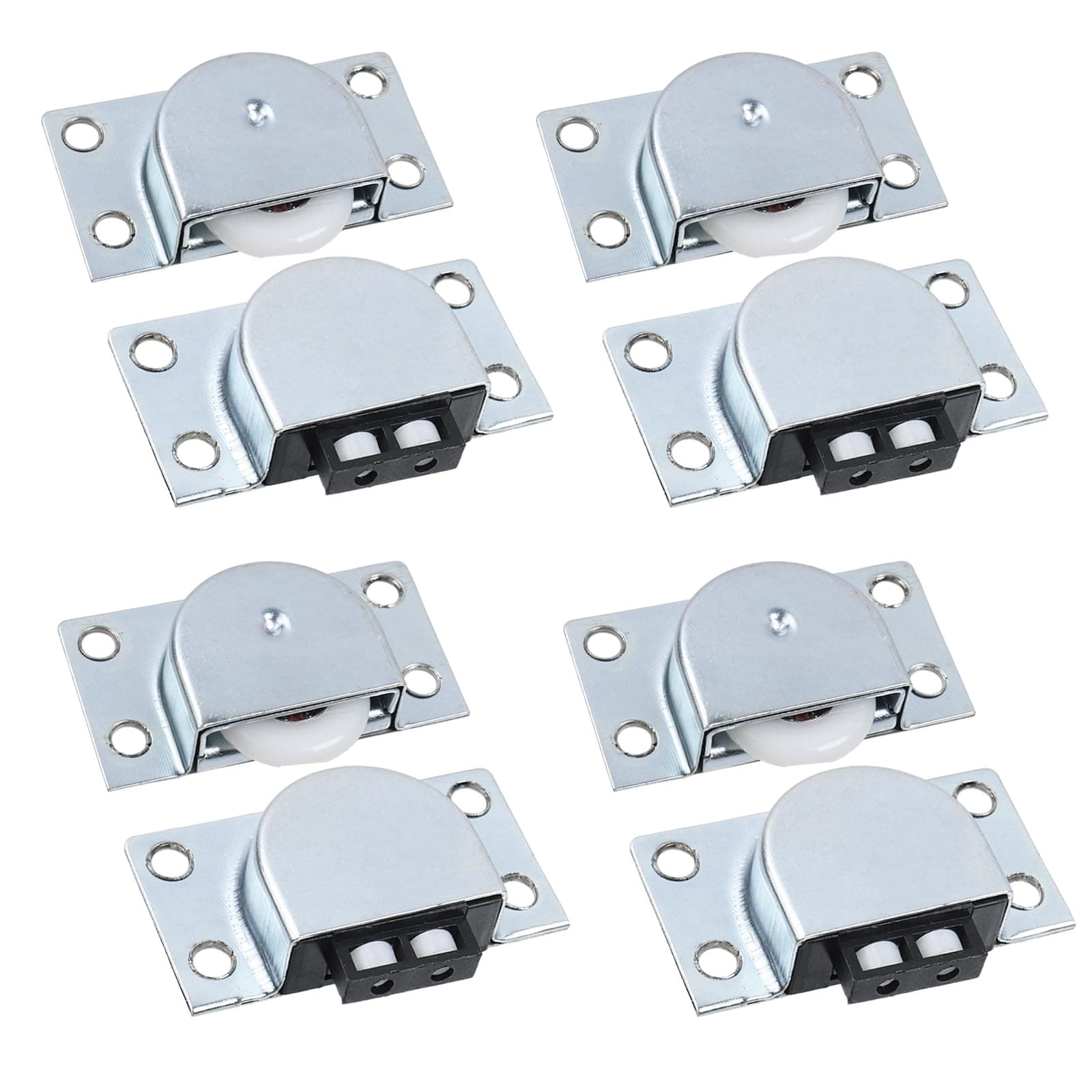 Furniture Roller Wheels Nylon Single Wheel Closet Cabinet Wardrobe Sliding Door Pulley - 4 Pairs