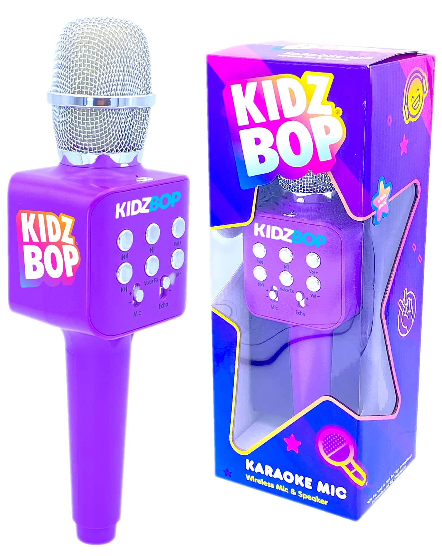 Move2Play, Kidz Bop Karaoke Microphone | The Hit Music Brand for Kids | Toy for Girls & Boys Ages 2, 3, 4, 5, 6, 7, 8+ Years Old | Gift & Birthday Present