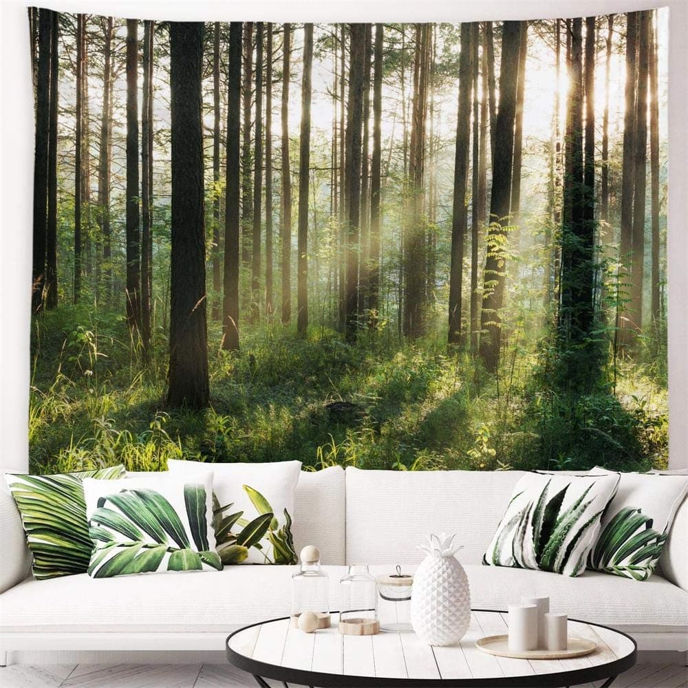 PROCIDA Forest Tree Tapestry Wall Hanging for Bedroom Living Room 60" W x 40" H