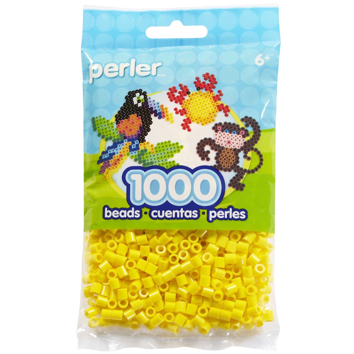 Beads 1,000 Per Package - Yellow (Pack of 3)