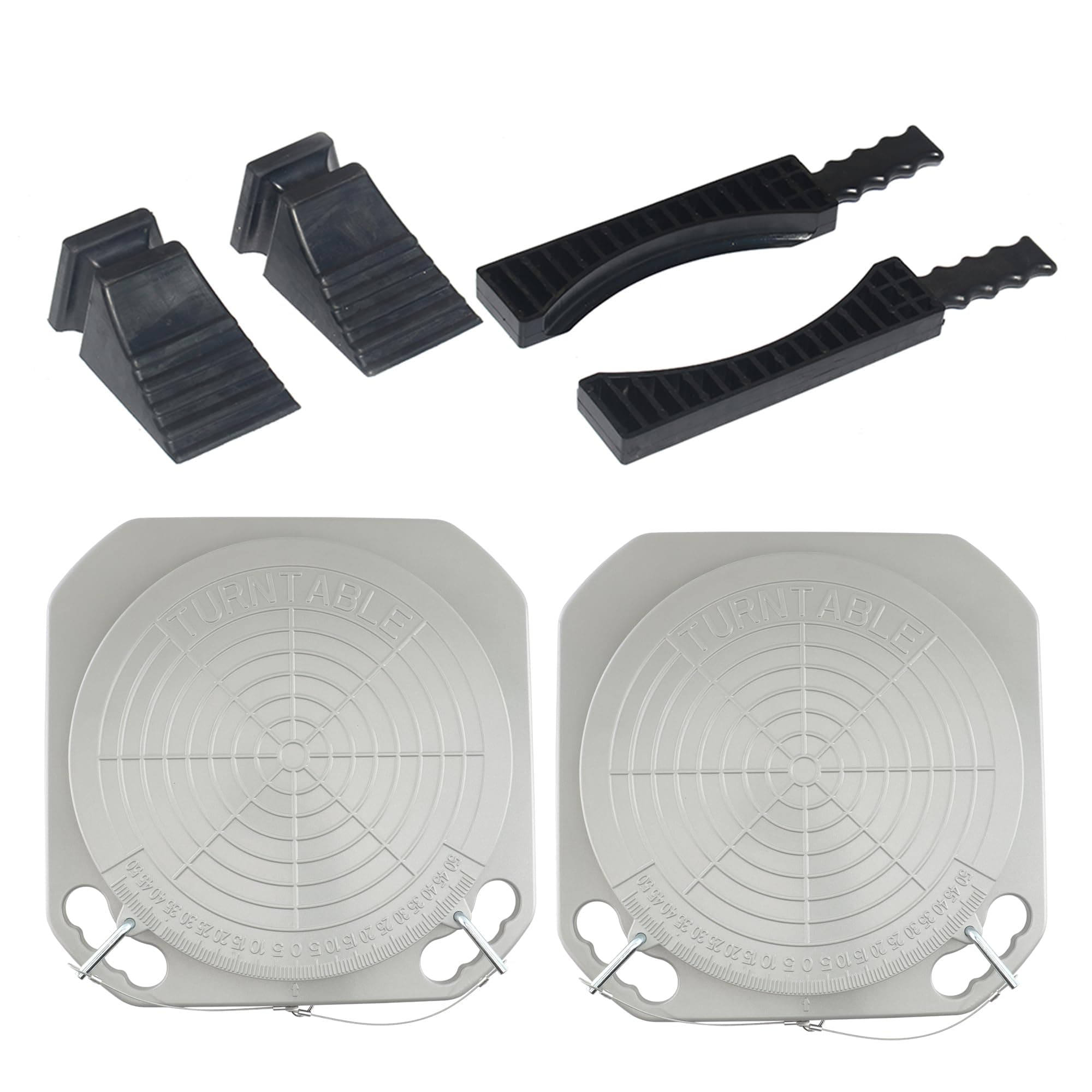 Nienloop Wheel Aligner System Turnplates Turntables Radius Plates with Scale 4 Ton Load Capacity for Alignment Scissor Lift 4-Post Lift