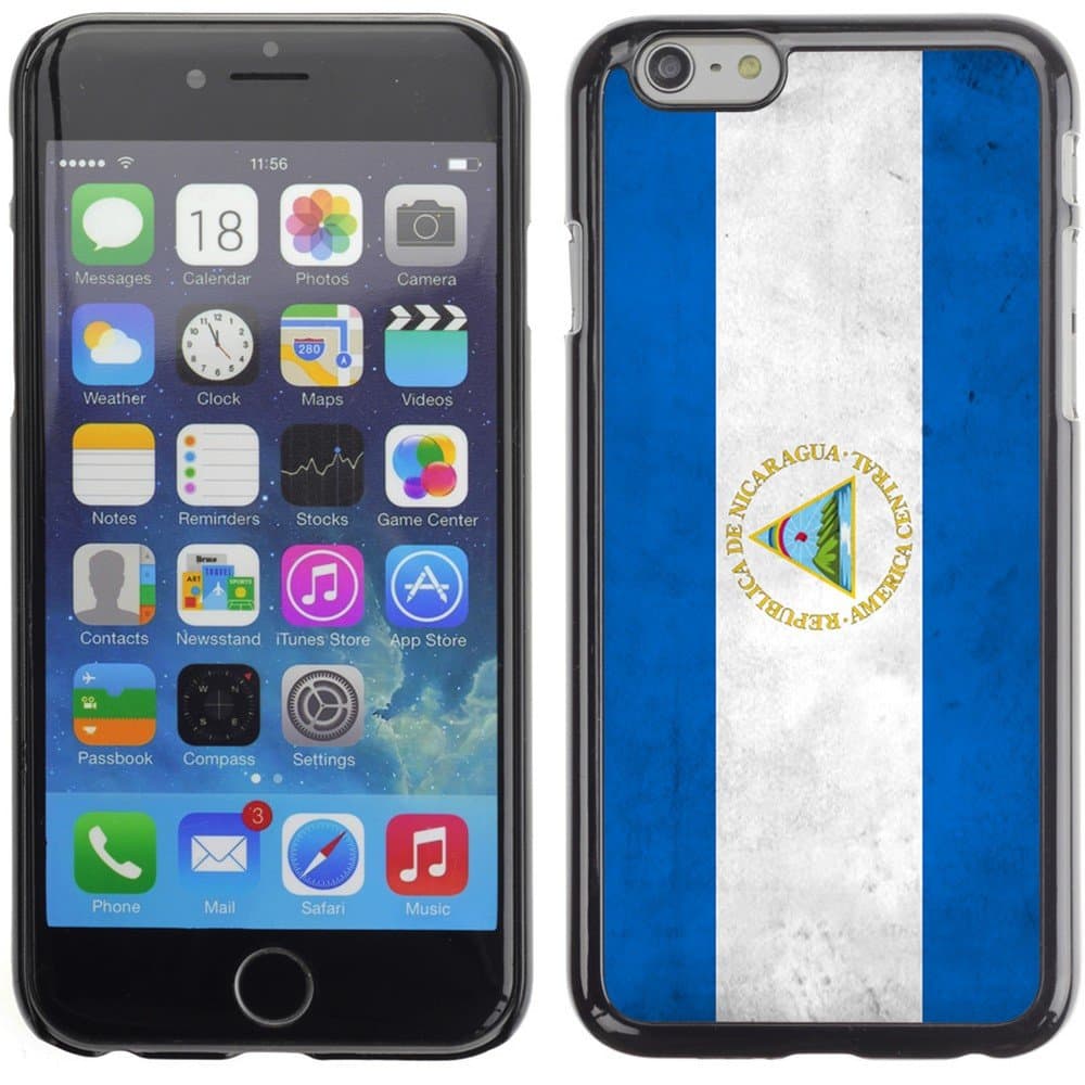 Graphic4You Vintage Nicaraguan Flag of Nicaragua Design Thin Slim Rigid Hard Case Cover for Apple iPhone 7 Plus / iPhone 8 Plus