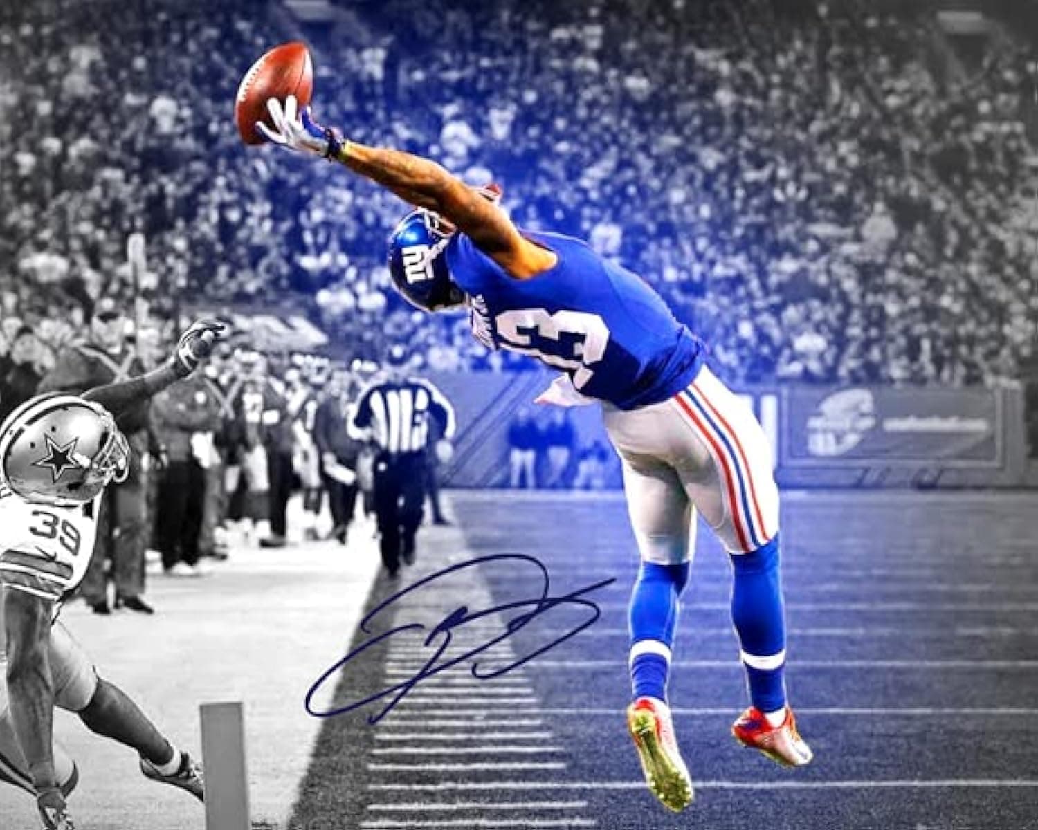 Odell Beckham Jr the Iconic Catch Signed Photo Autograph Print Wall Art Home Decor