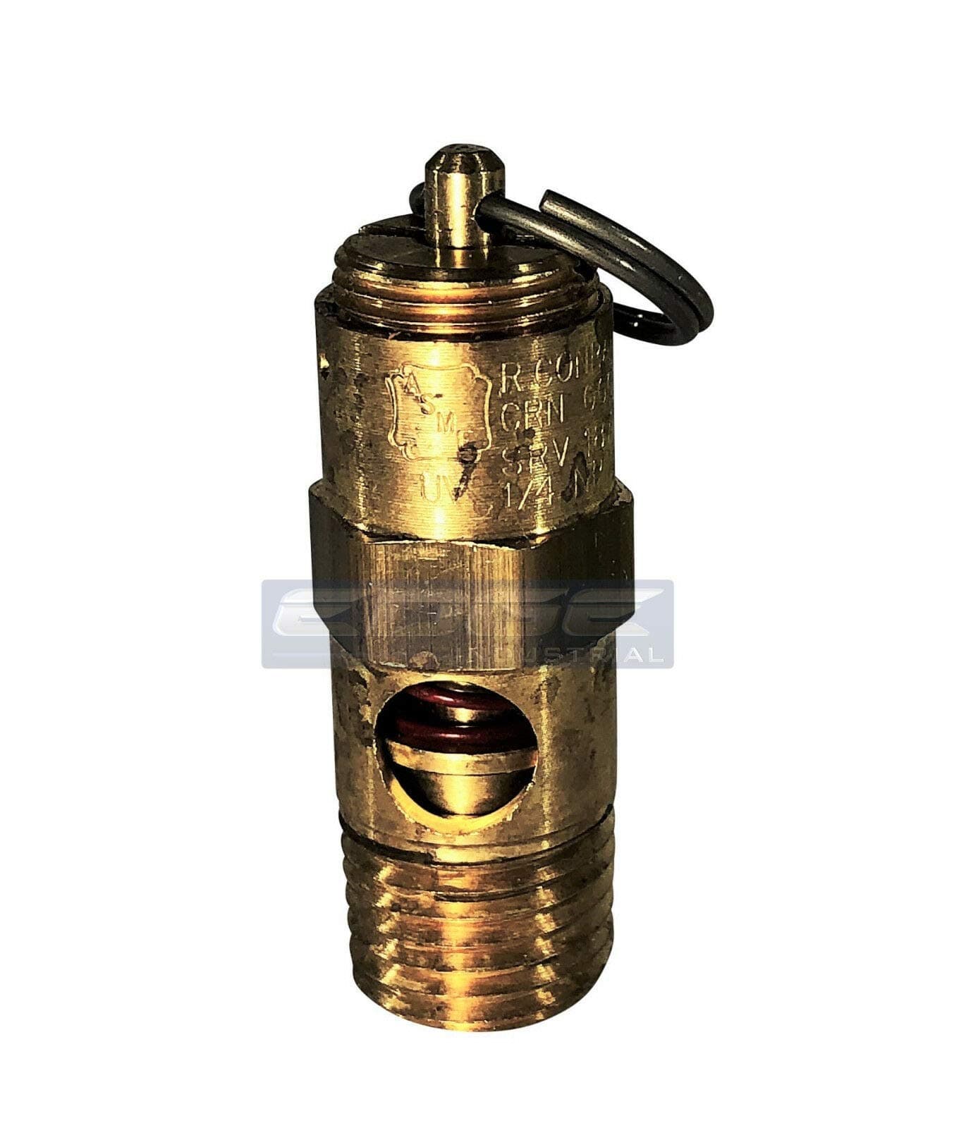 Conrader Brass ASME Approved Safety Valve, 75 psi Set Pressure, 1/4" Male NPT