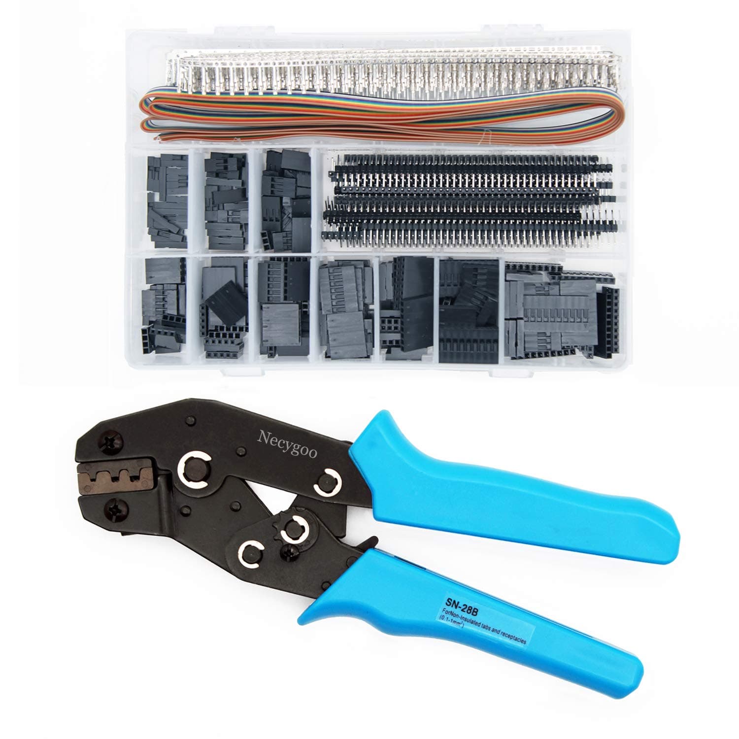 Dupont Crimping Tools Dupont Crimping Pliers with 1420PCS Dupont Connectors IDC Cable 0.25-1.0mm² 22-18AWG Dupont Tool