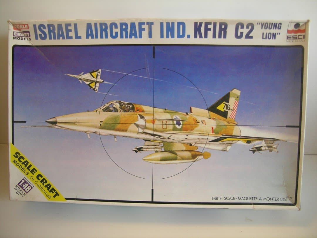 Scale Craft/Esci Models Israel Aircraft KFIR C2 Jet Plastic Model Kit