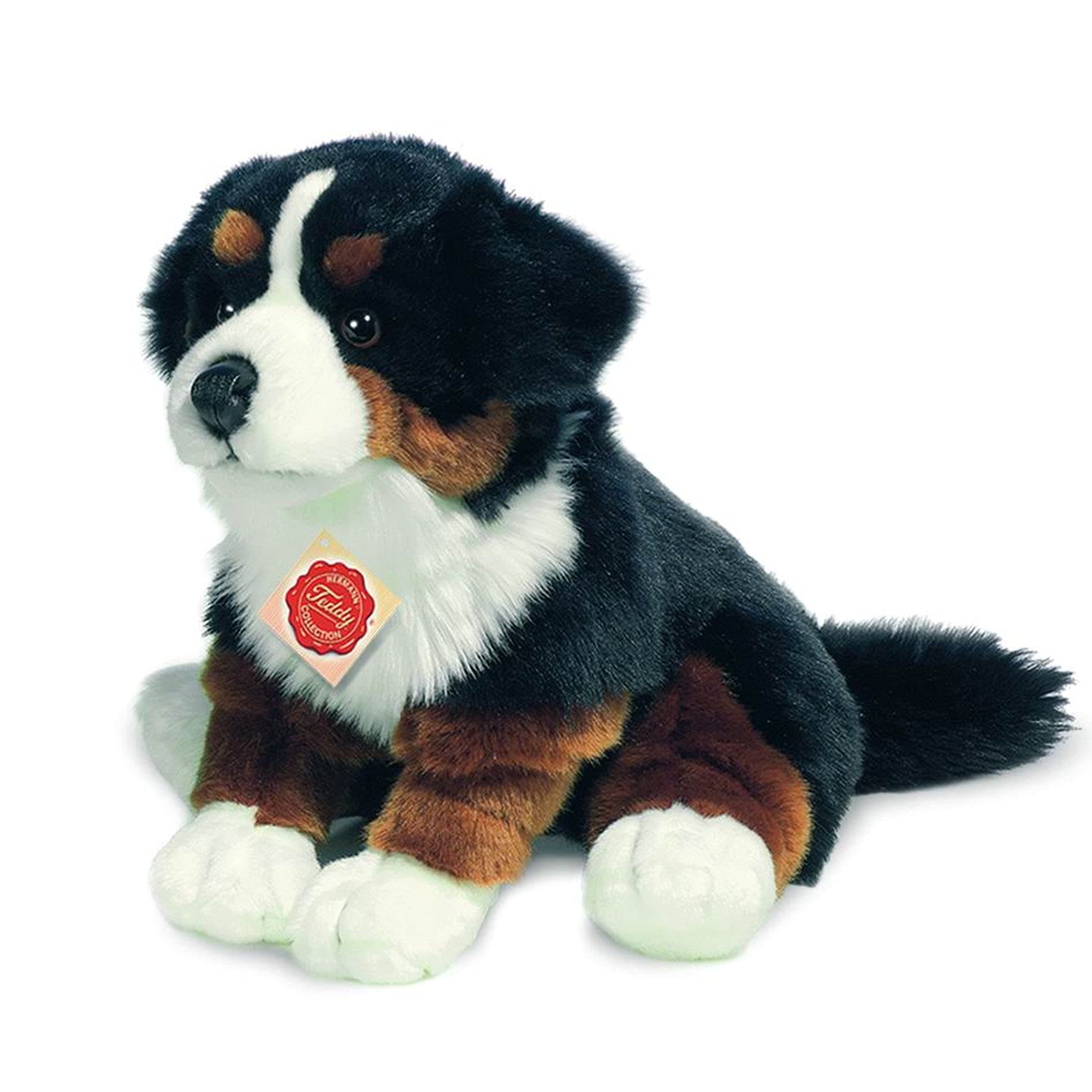 Teddy Hermann 92871 Dog Bernese Mountain Dog 29cm, cuddly toy with 75% recycled filling material