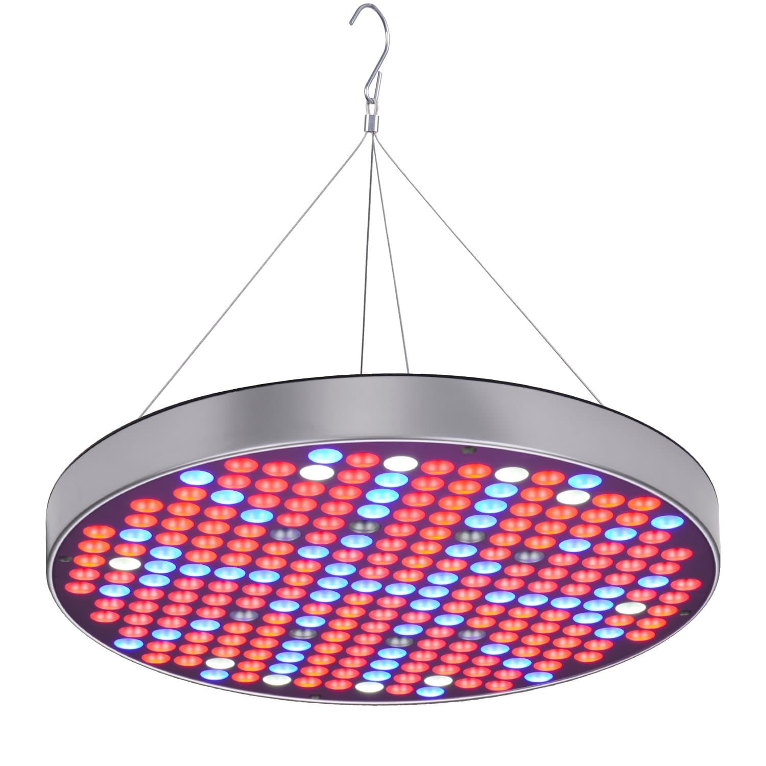 50W LED Grow Lights Bulb, Osunby UFO 250 LEDs Indoor Plants Light Full Spectrum with Red Blue UV IR White for Seedling, Vegetative and Flowering.