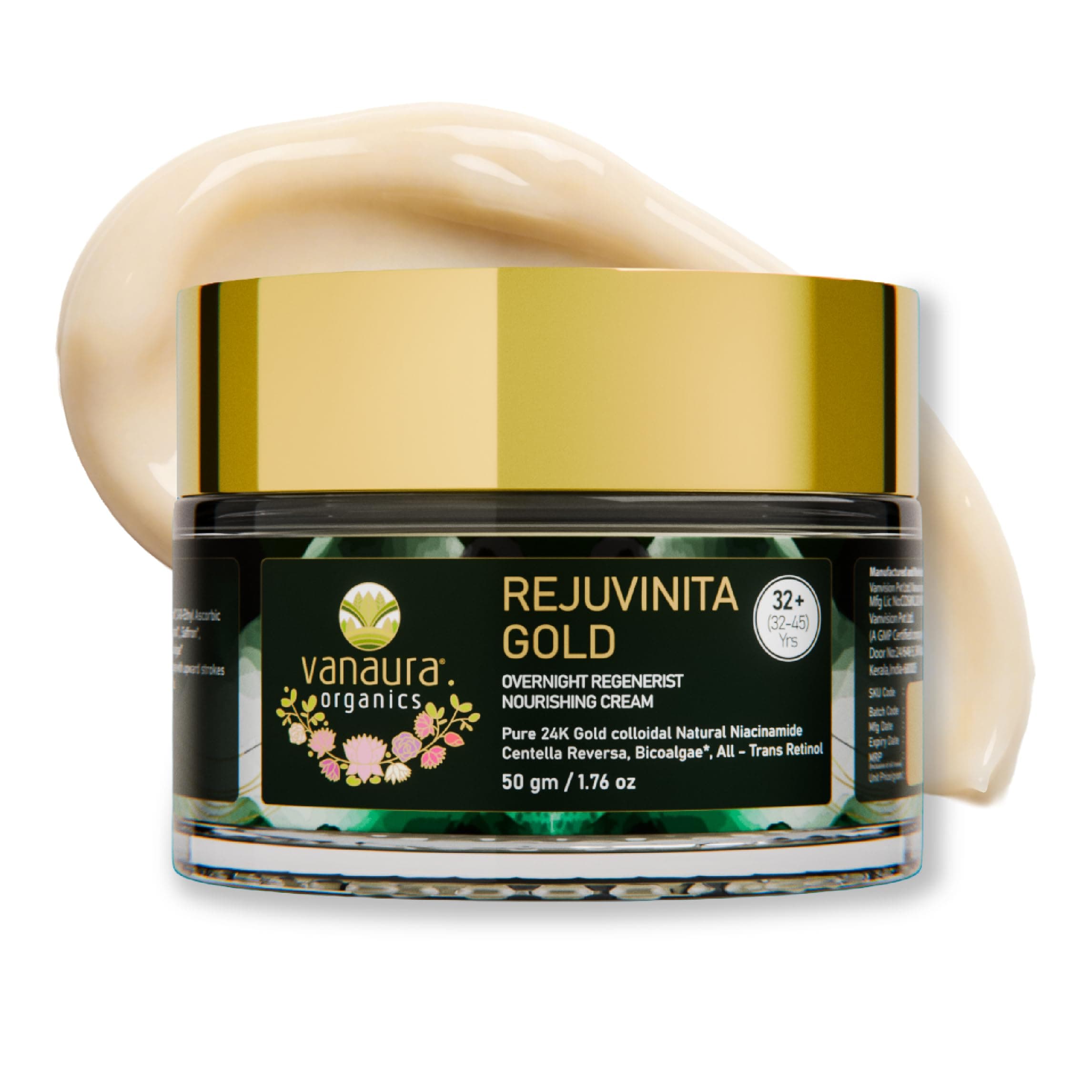 - Rejuvinita Gold 32+ | Overnight Cream for Glowing Skin | Anti Ageing Night Cream for Women and Men | Pigmentation & Wrinkles | Tanning & Dullness | for 32-45 Age groups