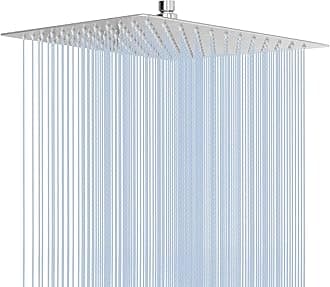 NearMoon Large Rain Shower Head, Luxury Square Stainless Steel Rainfall Showerhead, Waterfall Bath Shower Body Covering, Ceiling Or Wall Mount (12 Inch, Polished Chrome)