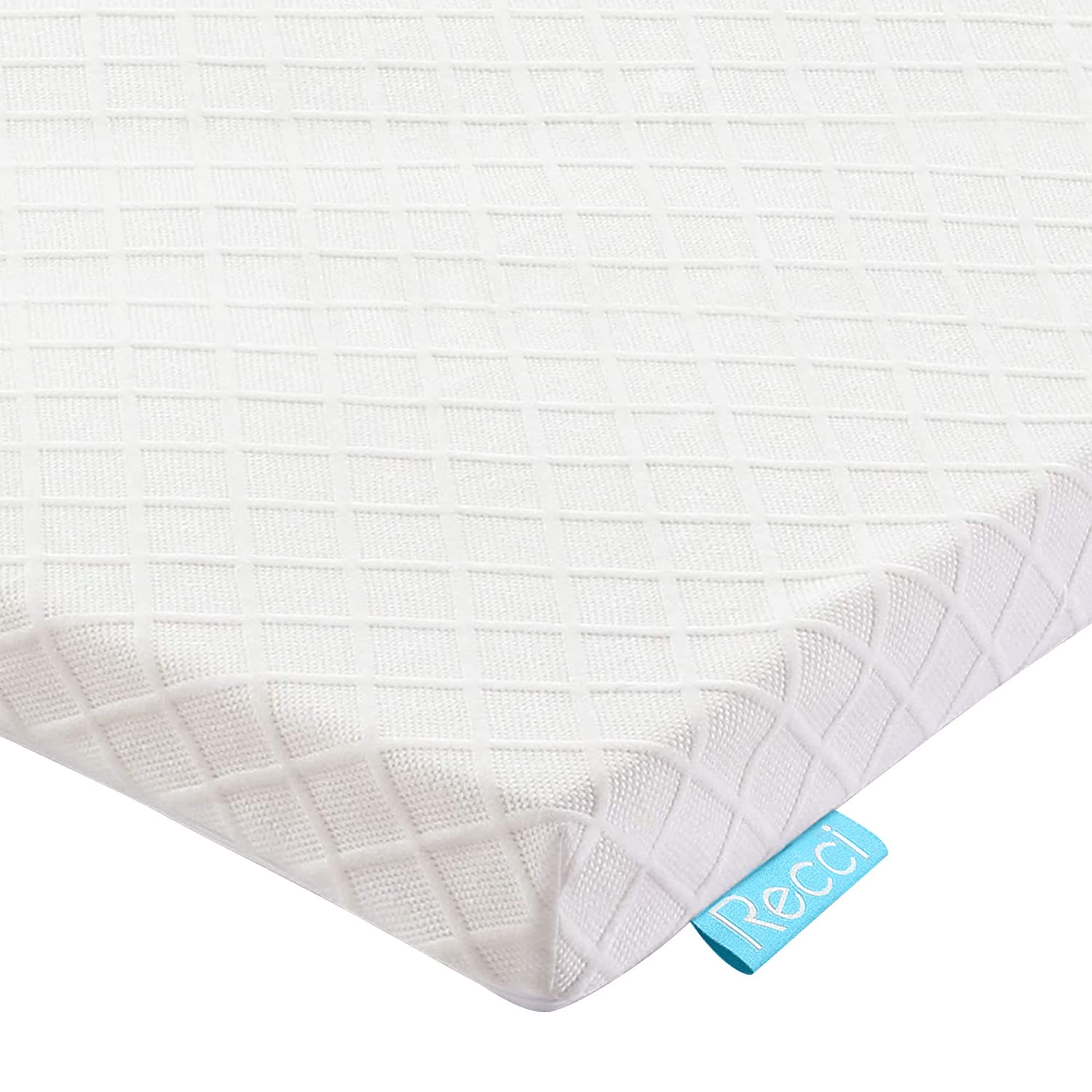 RECCI Memory Foam Mattress Topper Double Bed - Pressure Relief Mattress Topper for Back Pain with Hypoallergenic Bamboo Viscose Cover - Removable & Washable, CertiPUR-EU (Double Size - 135x190x5cm)