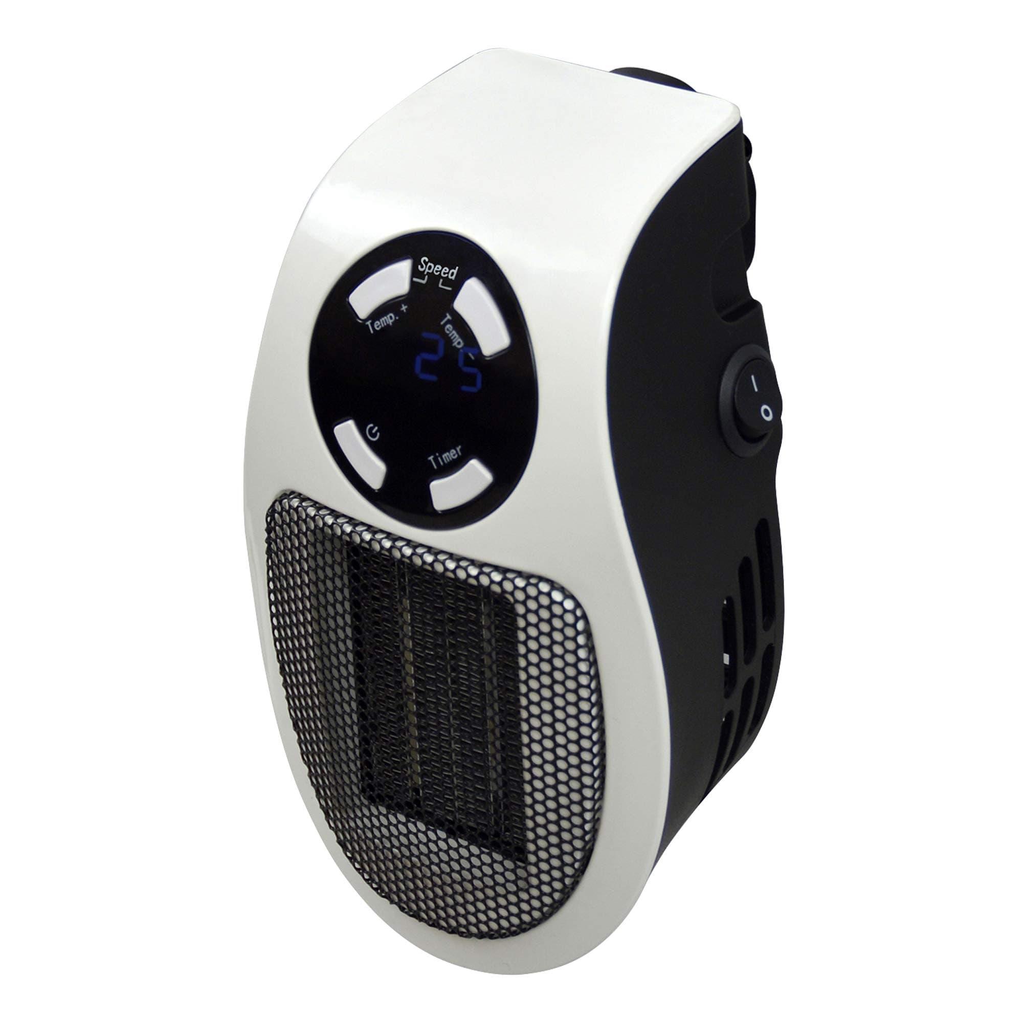 500w Plugin Local (2m2) Power Heater / 2 Fan Speeds / 15-30C Temperature Control / 1-12 Hour Timer/Auto Shut Off - F2210WH