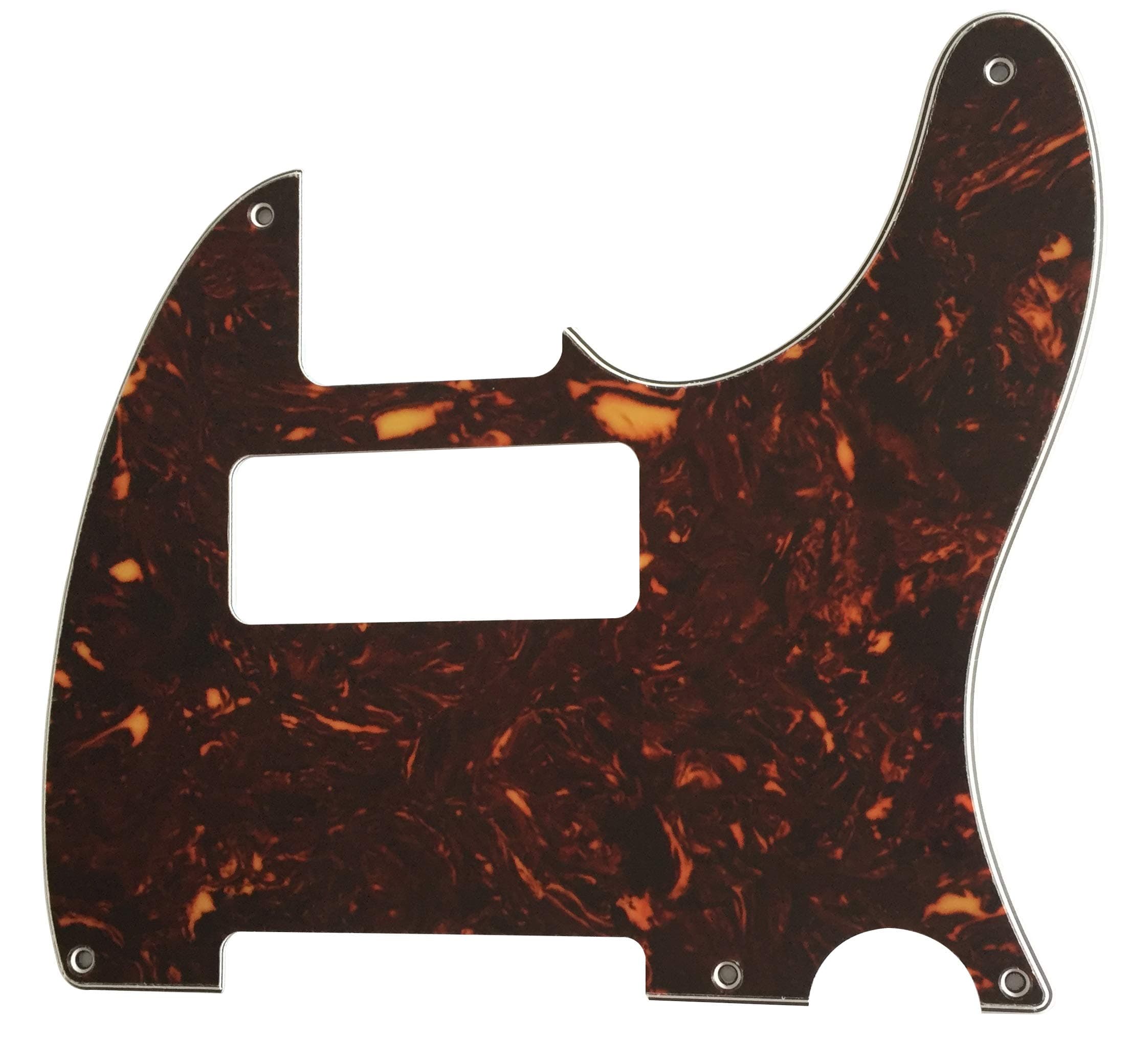 Custom Guitar Pickguard For USA/Mexican Fender Esquire Telecaster 5 Hole P90 Style (4 Ply Brown Tortoise)