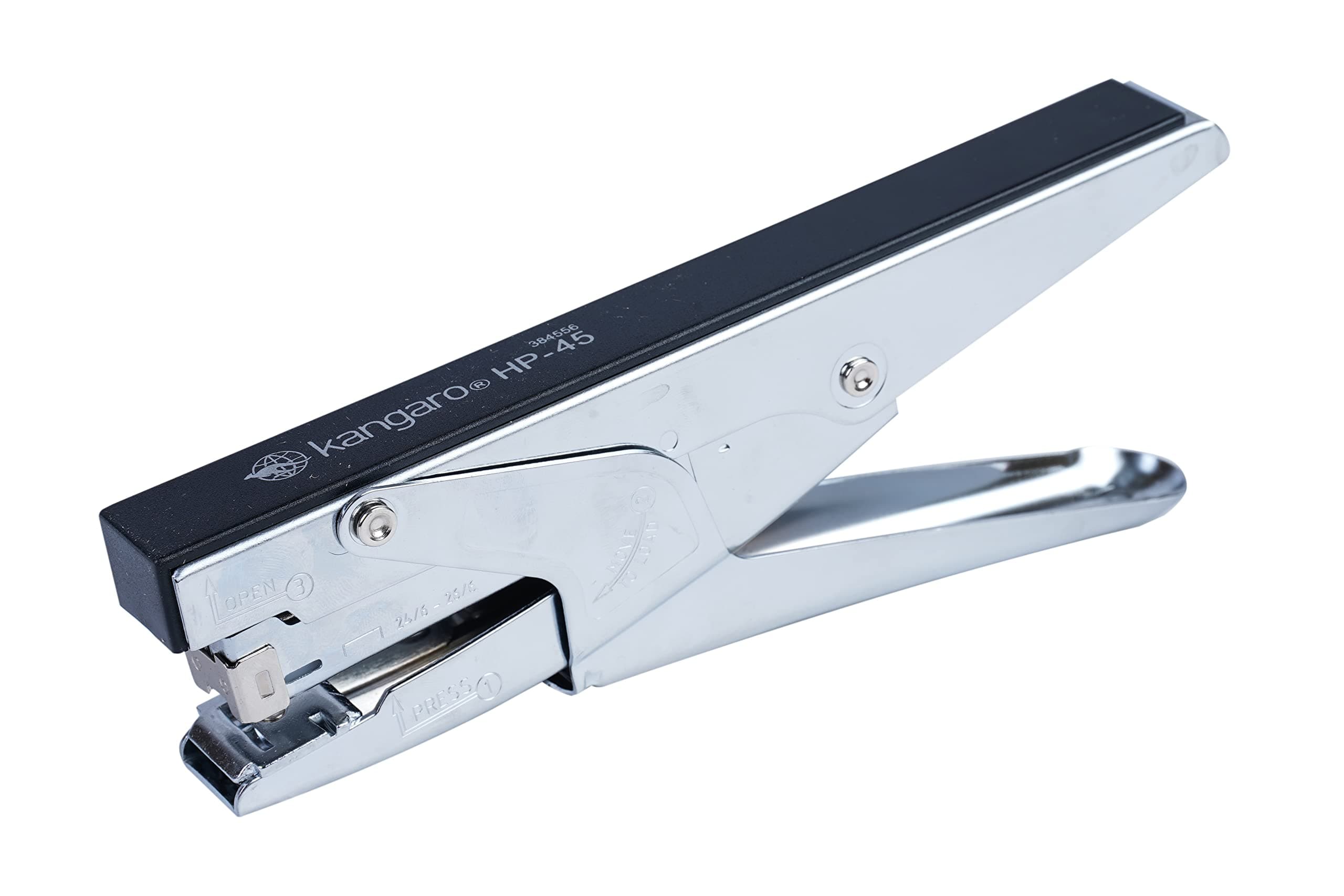 Kangaro HP-45 Desk Essentials All Metal Stapler| Sturdy & Durable | Suitable for 30 Sheets | Perfect for Home, School & Office | Pack of 1 | Color May Vary