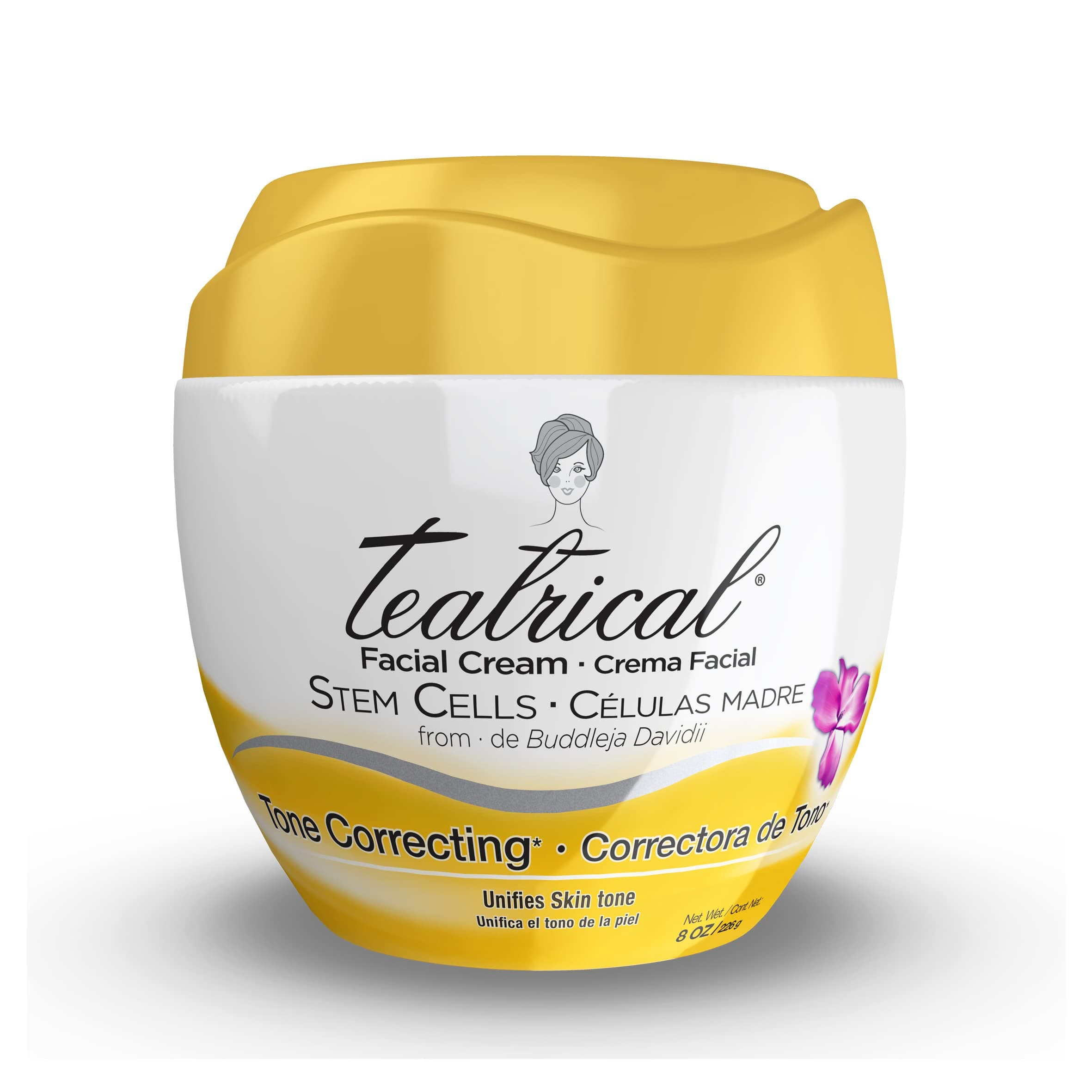 Tone Correcting Face Cream with Buddleja Davidii Stem Cells, 8 Ounces