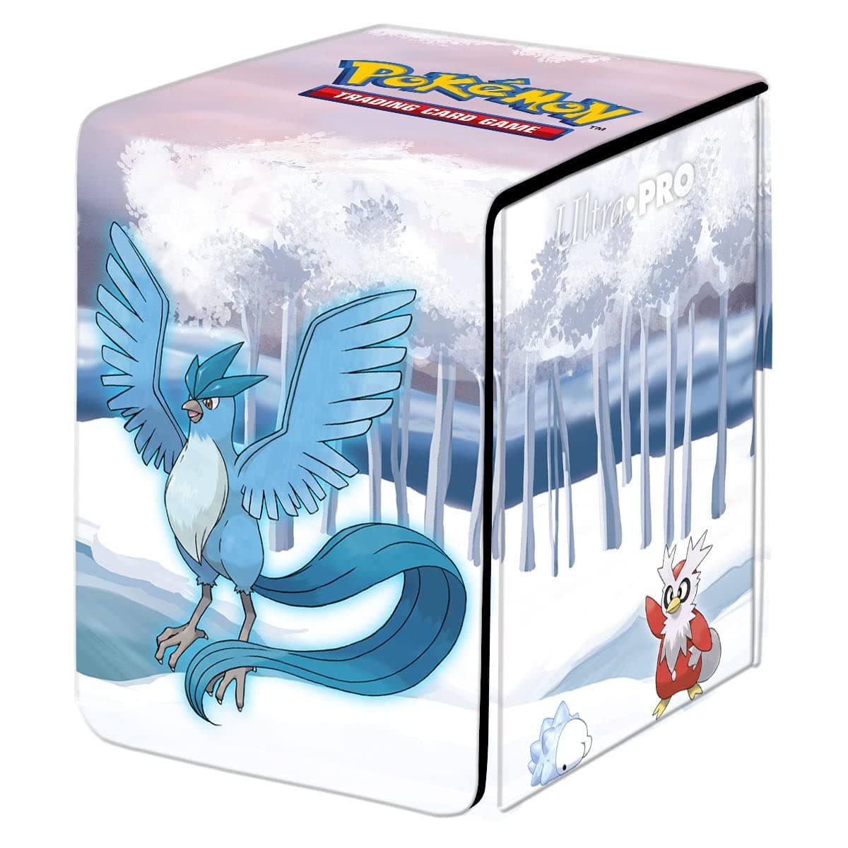 Ultra PRO - Pokémon Gallery Series Frosted Forest Alcove Flip Deck Box - Protect Your Collectible Trading Cards, and Gaming Cards, Holds Up to 100 Standard Size Cards, Protective Magnetic Closure