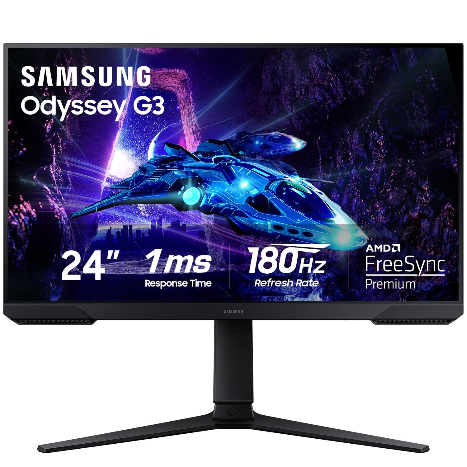 24" Odyssey G30D FHD 1ms 180Hz Gaming Monitor with Eye Saver Mode, AMD FreeSync, Height Adjustable Stand with Tilt, Swivel, Pivot, VESA Mount Capability, LS24DG302ENXZA