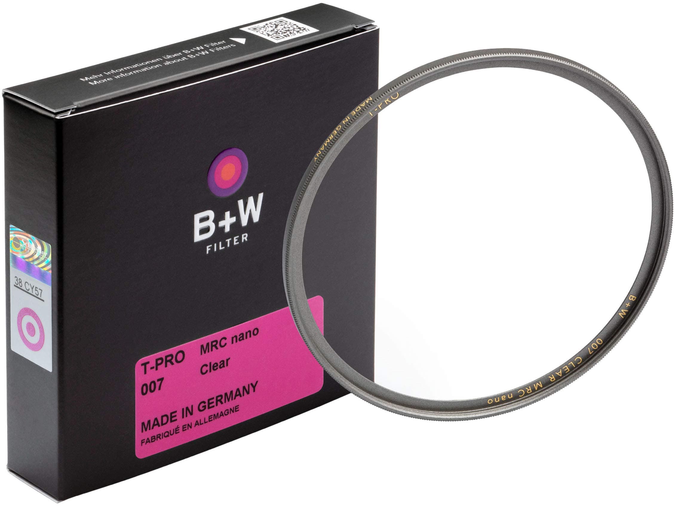 B + W Clear Protection Filter for Camera Lens – Ultra Slim Titan Mount (T-PRO), 007, HTC, 16 Layers Multi-Resistant and Nano Coating, Photography Filter, 77 mm