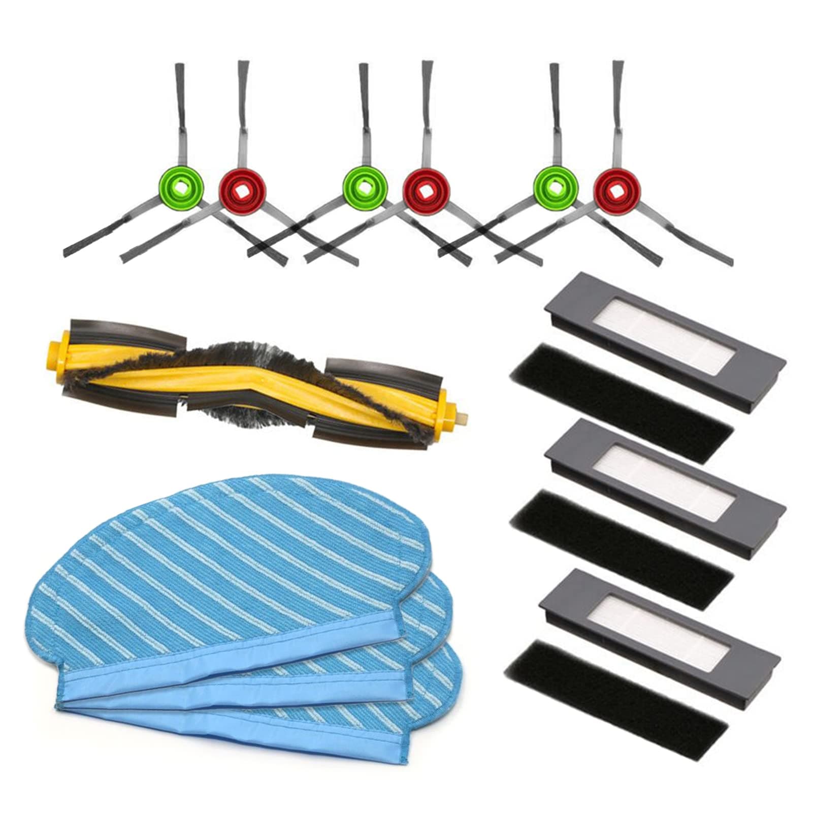 DEEBOT OZMO 920/950/T5/T8/T8 AIVI/T8 Max/N7/N8+/N8 Pro/N8 Pro / N8 Pro Plus/T9+/N10 Plus Robotic Vacuum Cleaner - Deebot T8 Spare Parts (13 pieces)