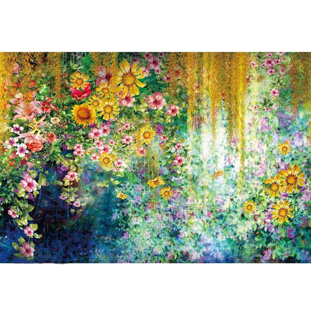 Ingooood- Jigsaw Puzzles 1000 Pieces for Adult- Fantasy Series- Colorful Flowers Watercolor Painting_IG-0406 Entertainment Wooden Puzzles Toys
