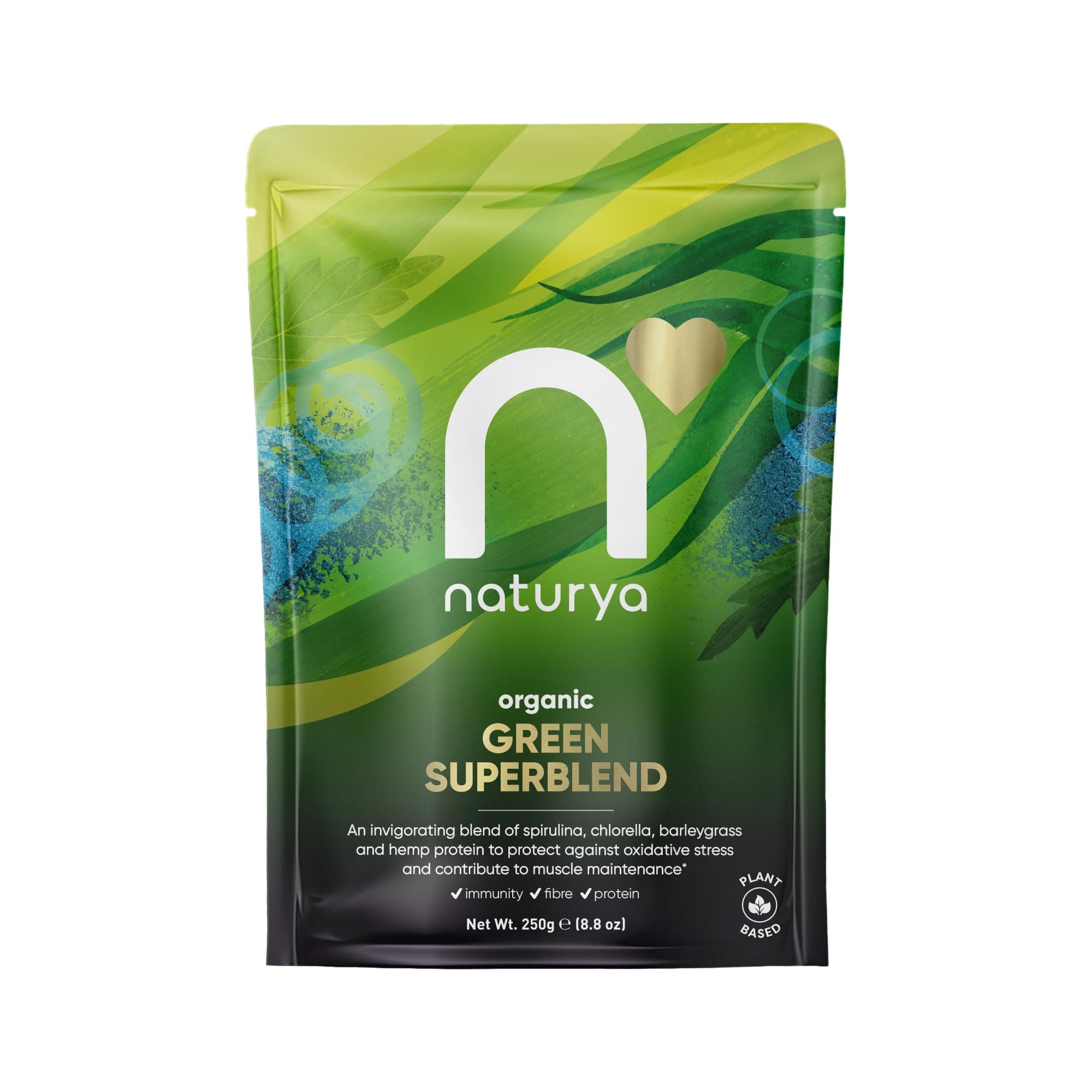 Naturya | Organic Green Superfood Powder Blend 250g | Alkaline, Vegan, Gluten-Free Superfood Powder