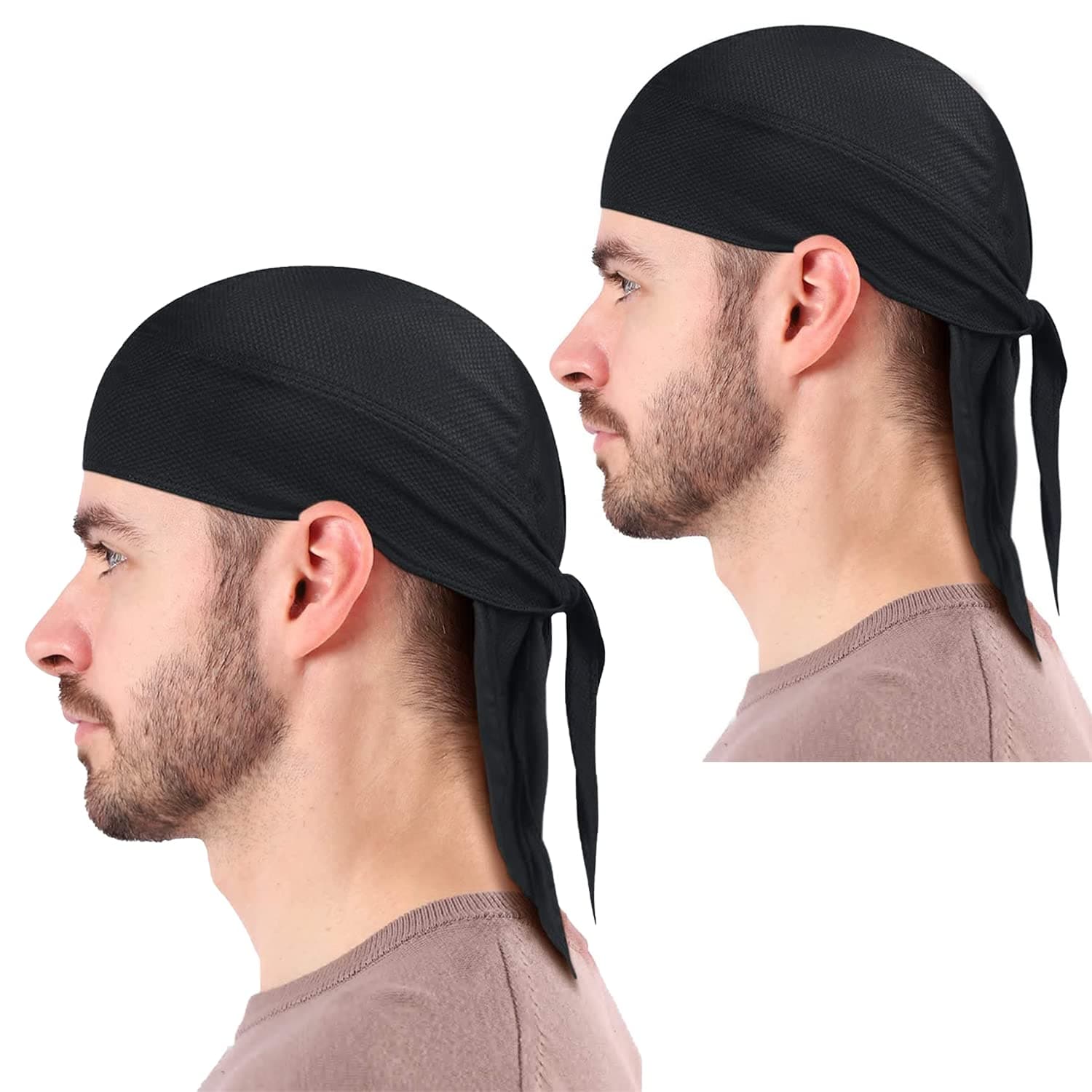 Skull Cap Bandana Stretchy Quick Dry for Cycling Beanie Helmet Liner Breathable Cooling Sports Headband UV Protection Sweatband Hat Moisture Wicking Men Women