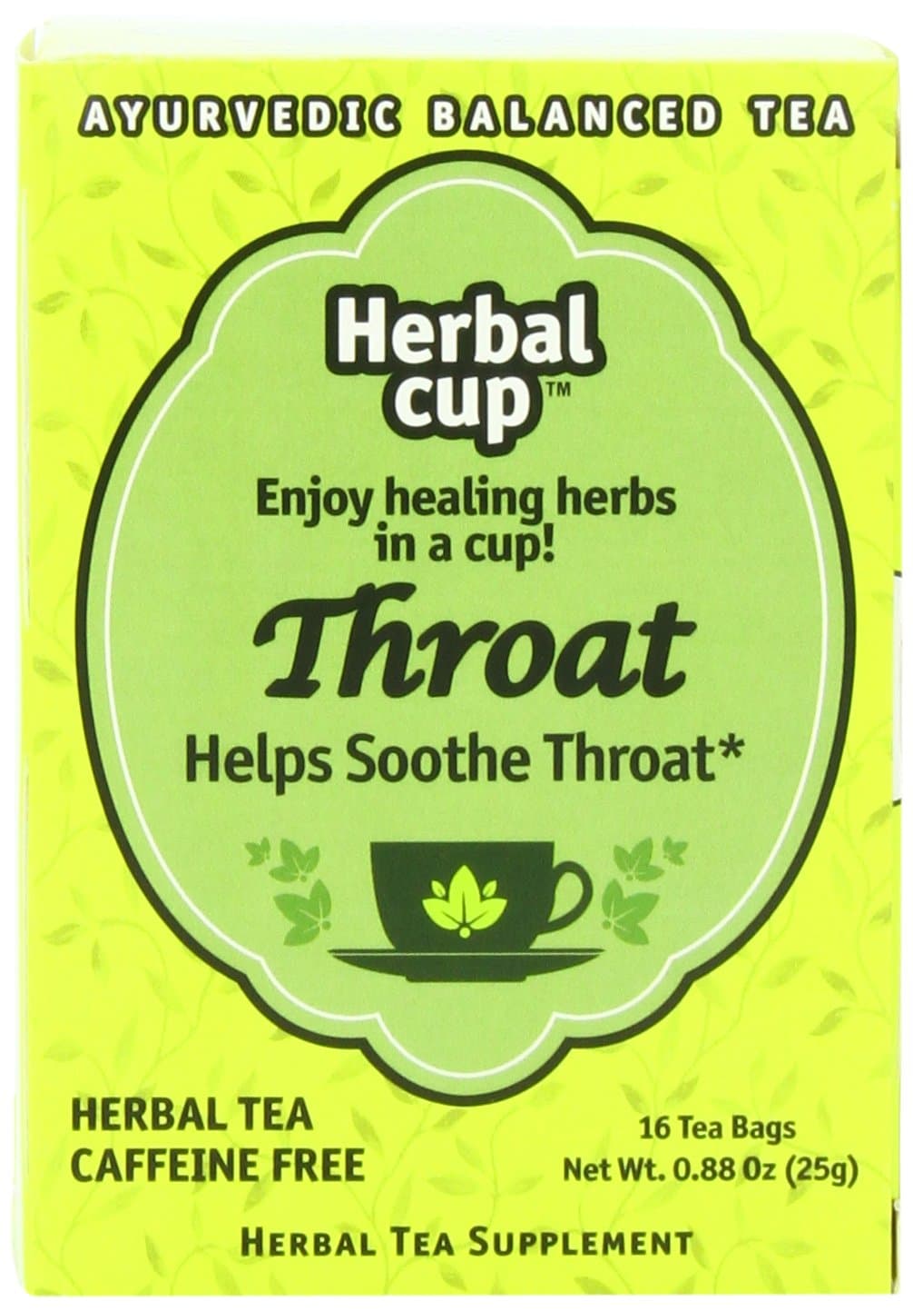 Herbal Cup Herbal Tea, Throat, 16 Tea Bags