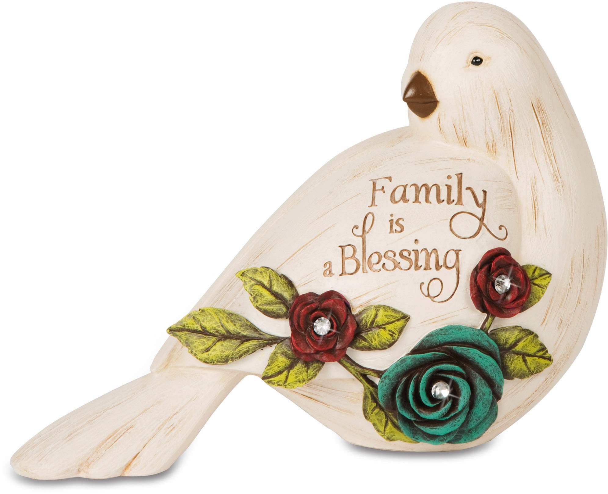 41043 Simple Spirits Family Bird Figurine, 4-Inch,Beige