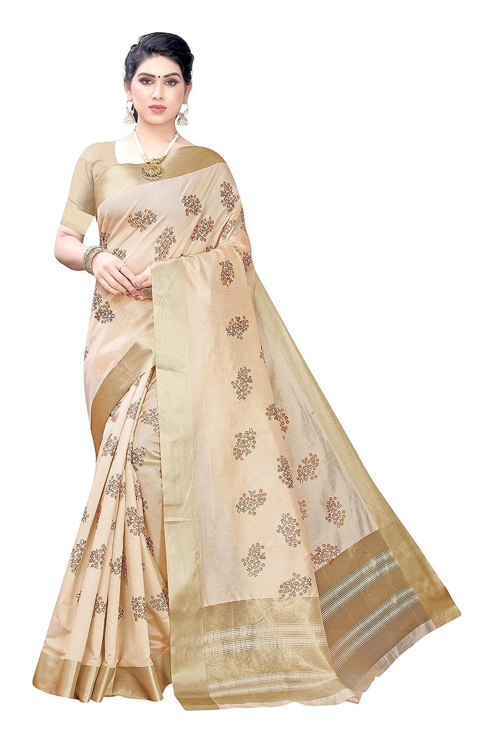Women Cotton Silk Standard Length Saree