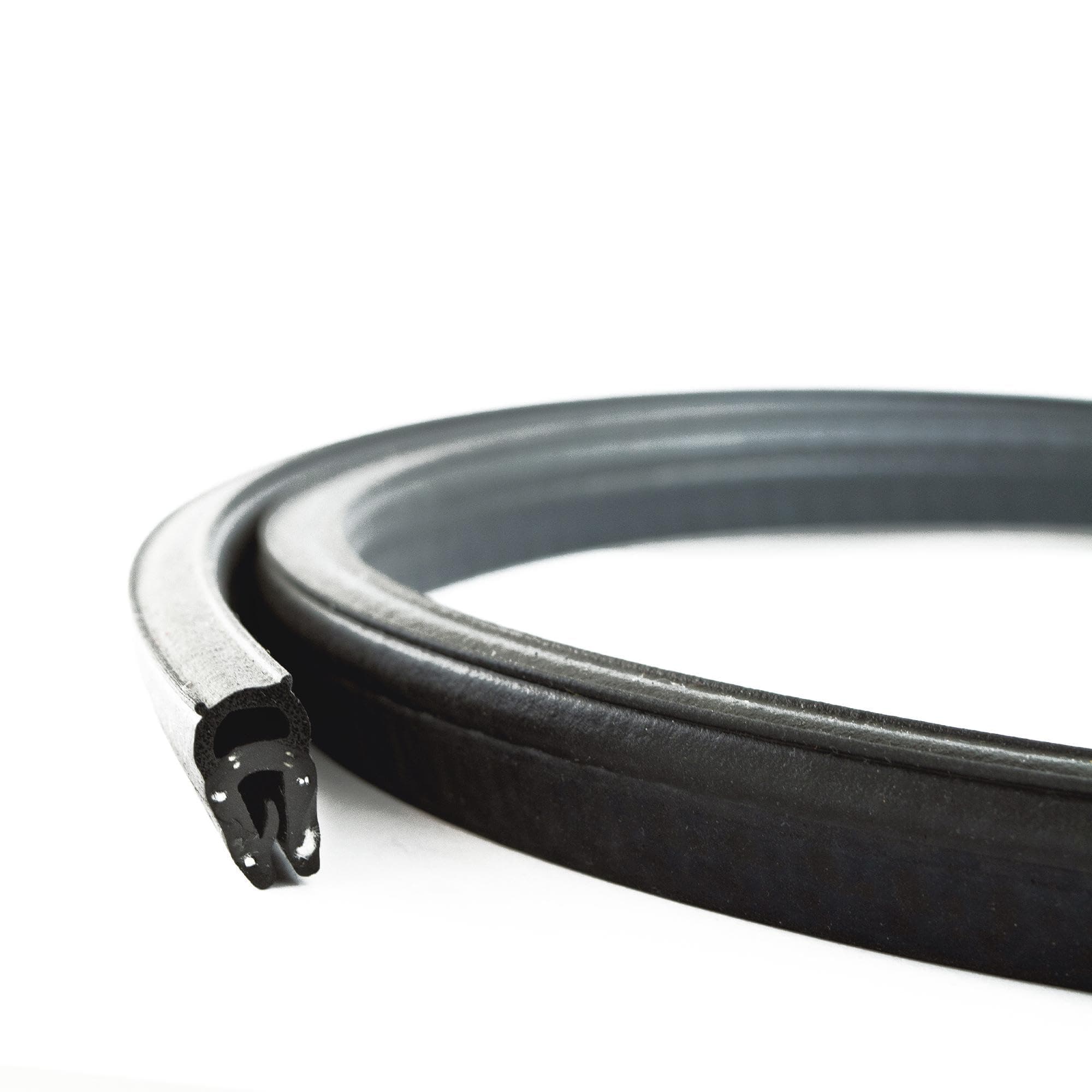 Seal Profile KSD2003 Door Rubber Boot Seal - Clamping Range 0.8-2.5 mm - Black - 3 m