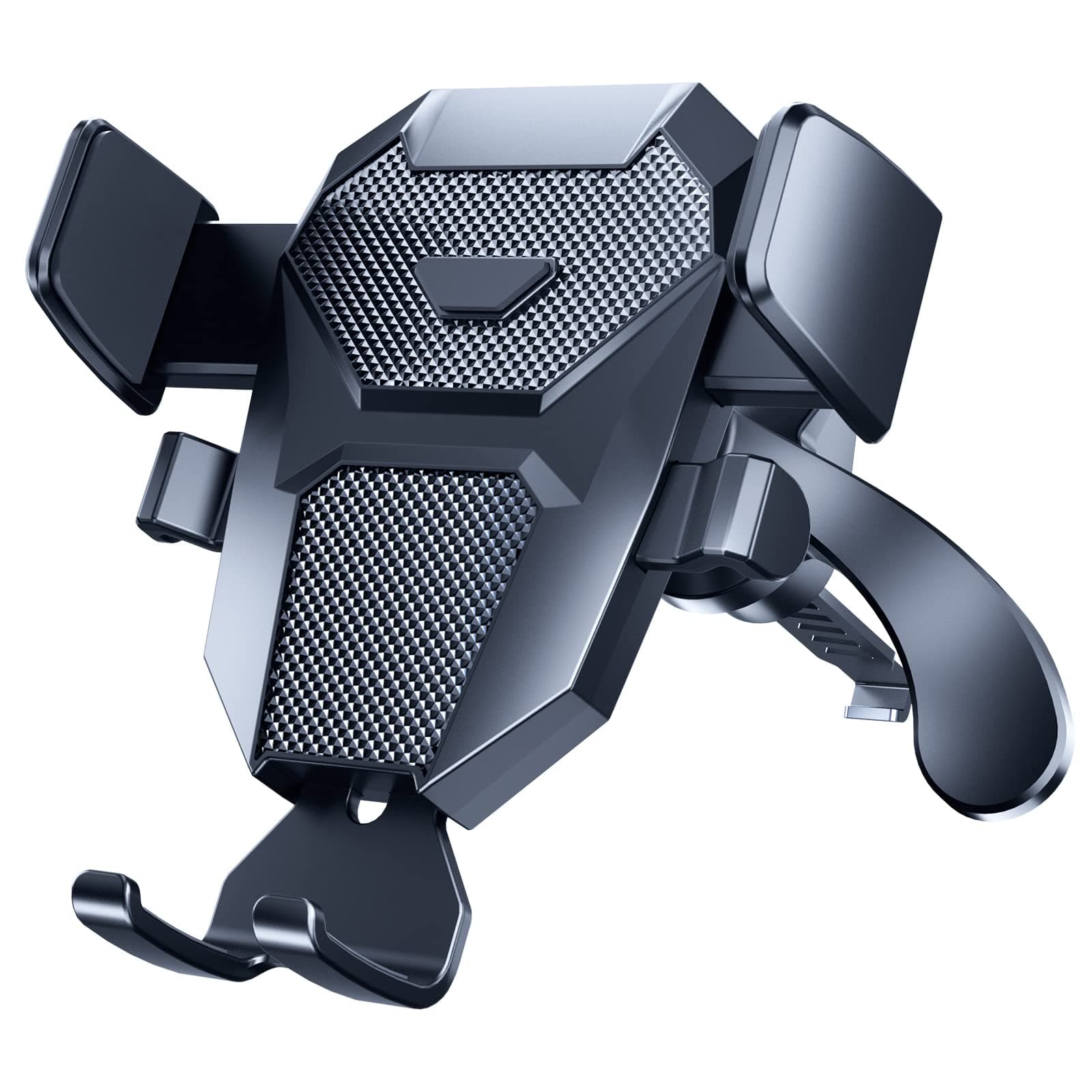 Rainway Car Phone Holder, 2022 Upgrade Anti-Shake Metal Hook, Air Vent Car Phone Mount with Auto Lock, 360°Rotation Mobile Phone Holder for Car, Compatible with iPhone, Samsung, etc.