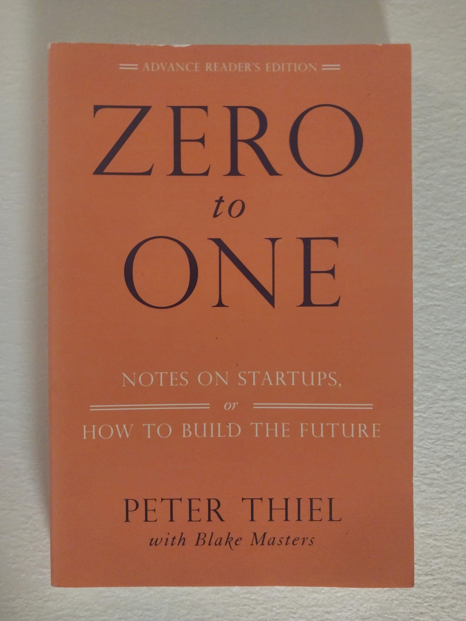 Zero To One(Paperback) - 2014 Edition