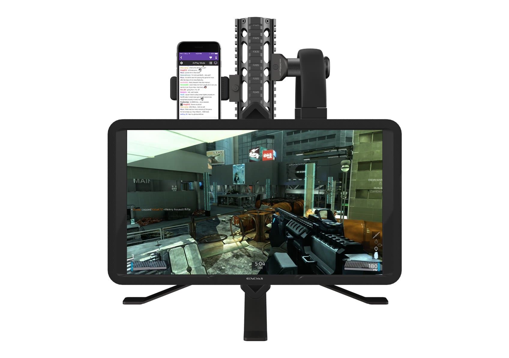 GAEMS Rail System Weighted Monitor Stand