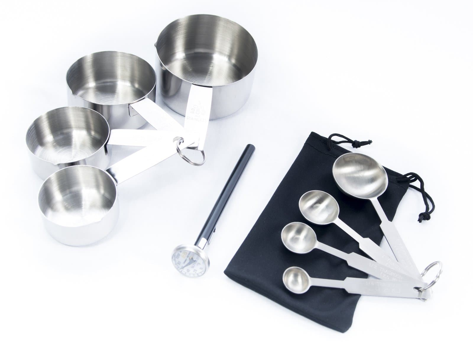 Goson Stainless Steel 4pcs Measuring Cups and Spoons Combo Set