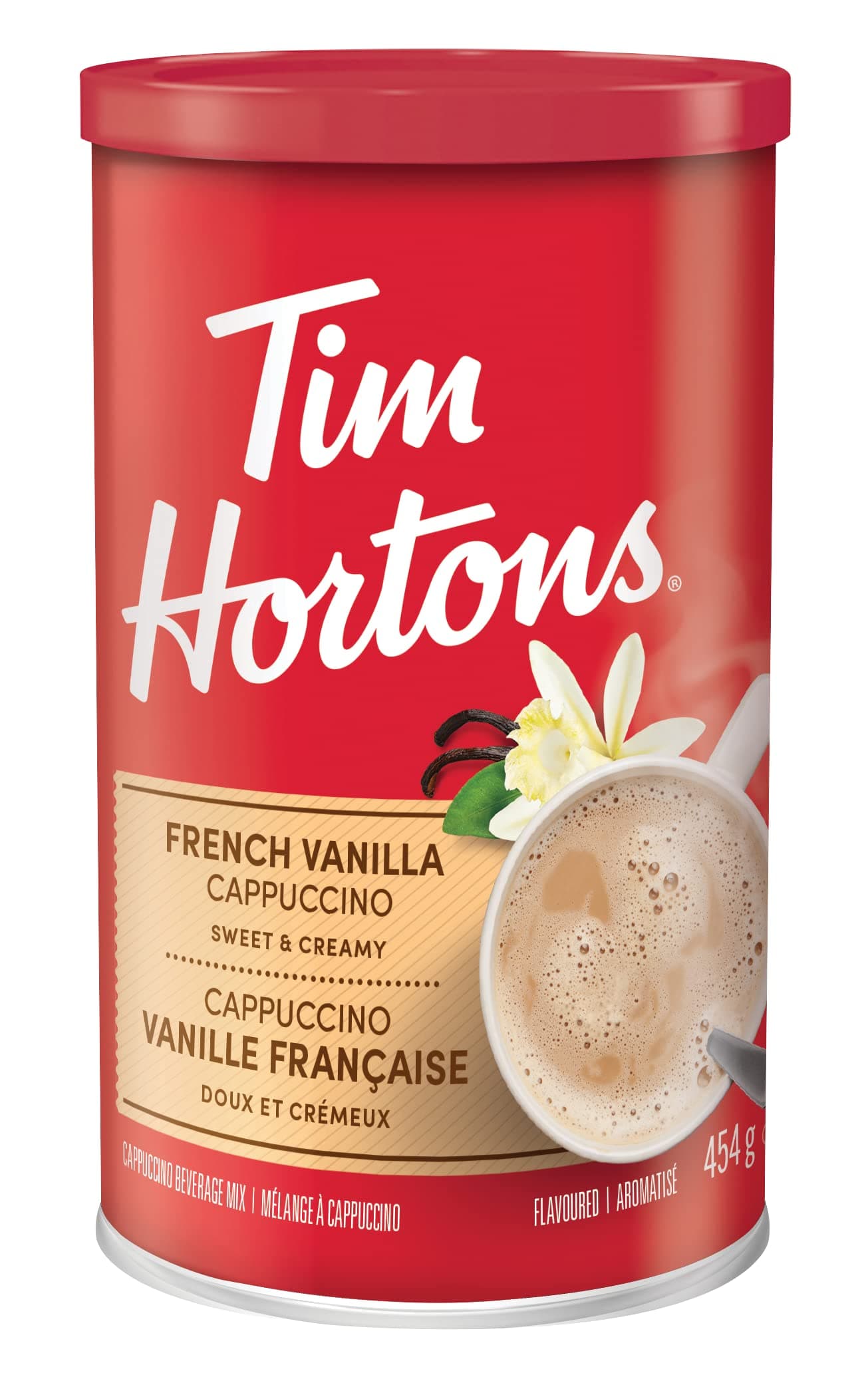 Tim Hortons Instant Cappuccino, French Vanilla, 16 Ounce